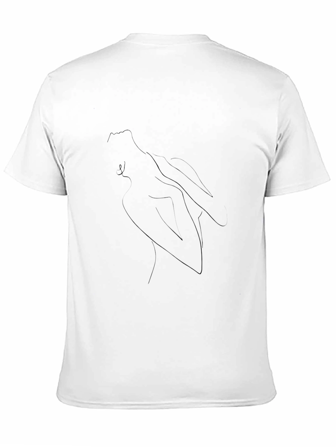 Minimalist Graphic Print Black Tee