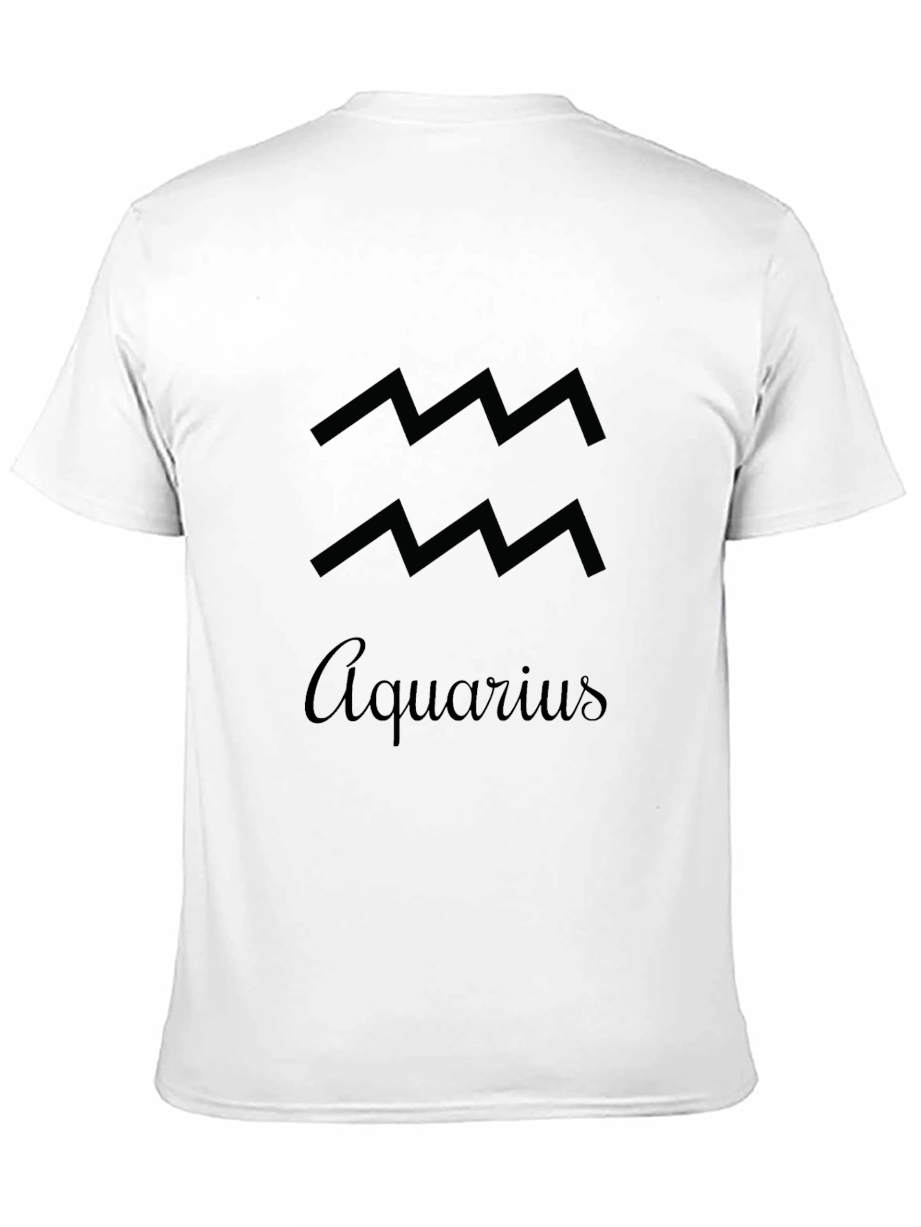 Aquarius Zodiac Sign Black T-Shirt