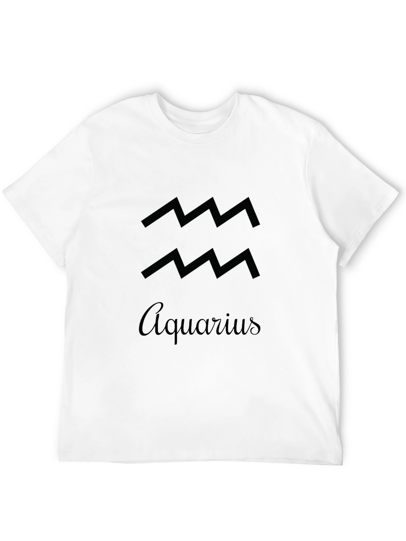 Aquarius Zodiac Sign Black T-Shirt
