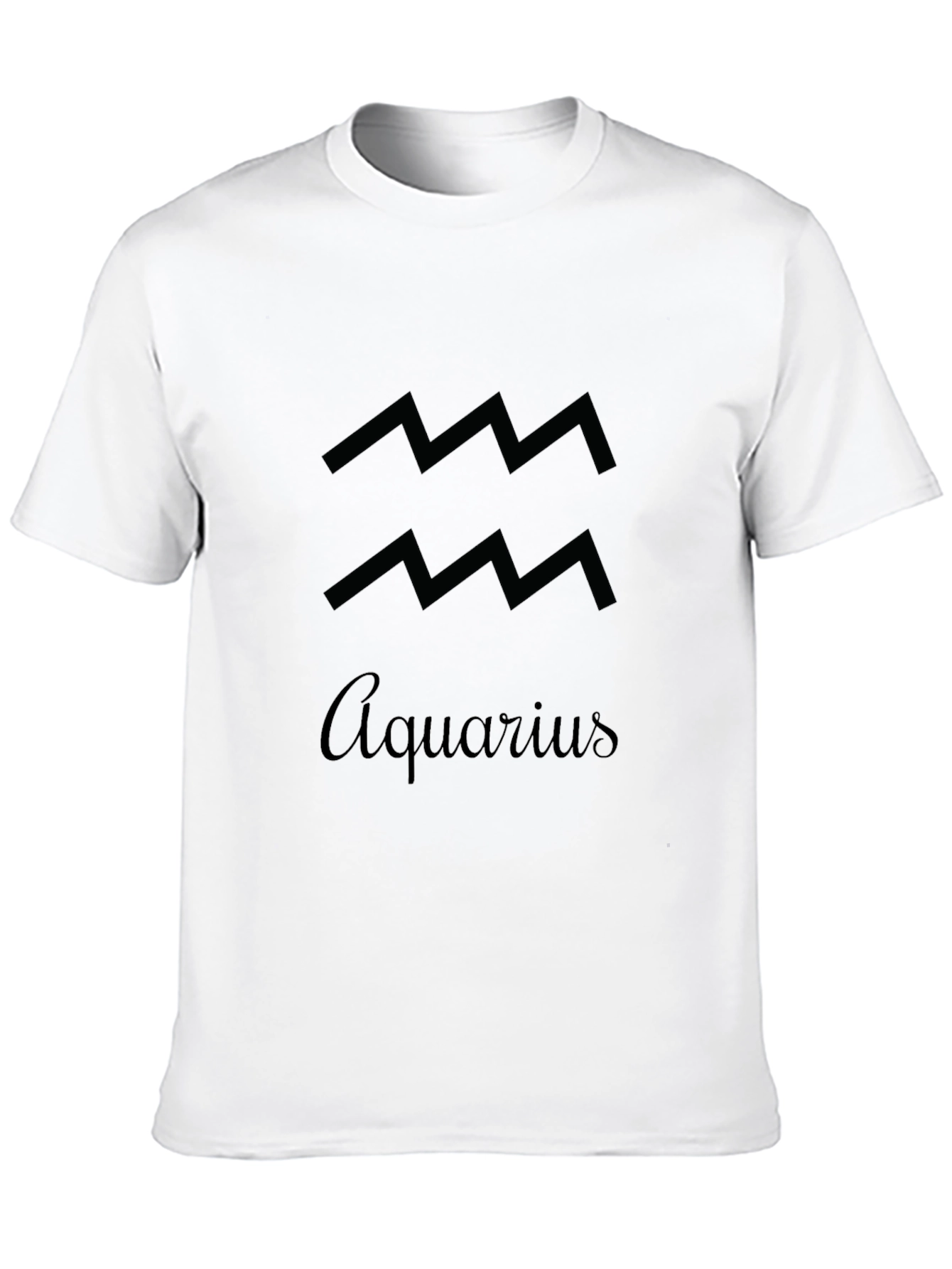 Aquarius Zodiac Sign Black T-Shirt