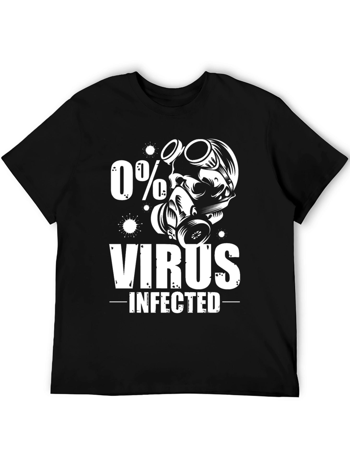 0% Virus Infected Graphic Tee - Black