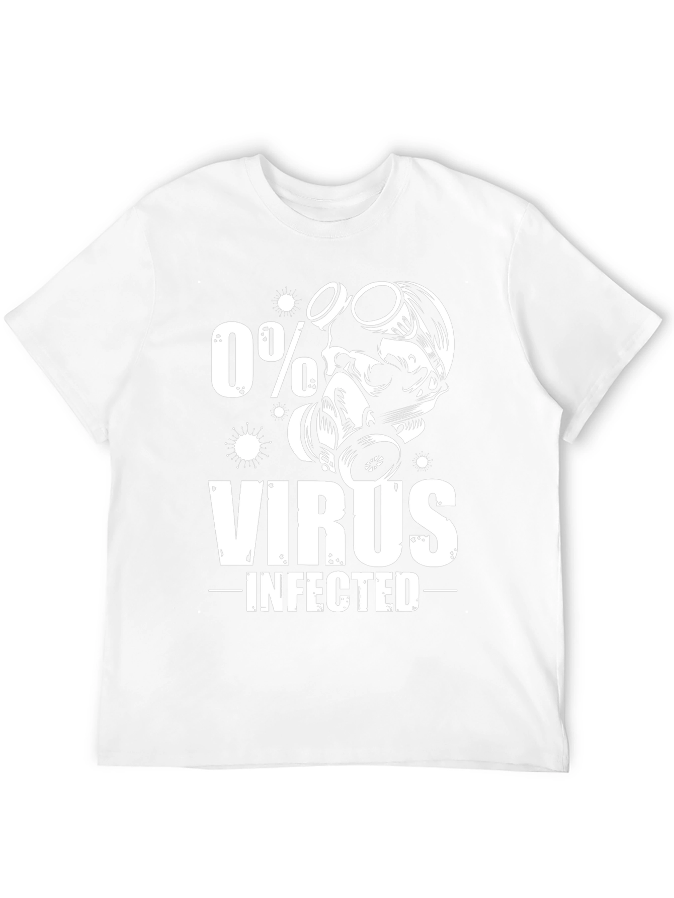 0% Virus Infected Graphic Tee - Black