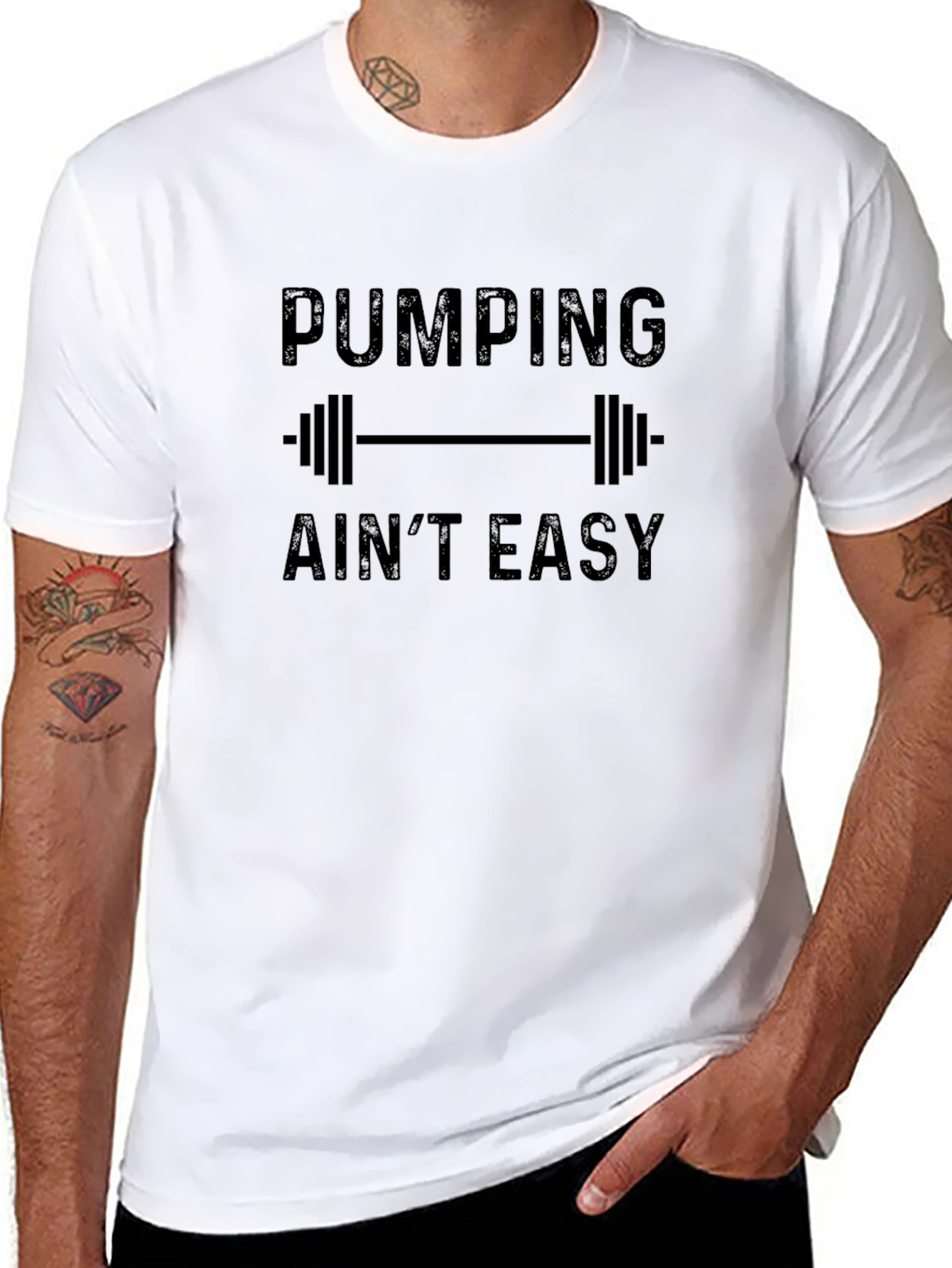Pumping Aint Easy Graphic Tee - Workout Shirt