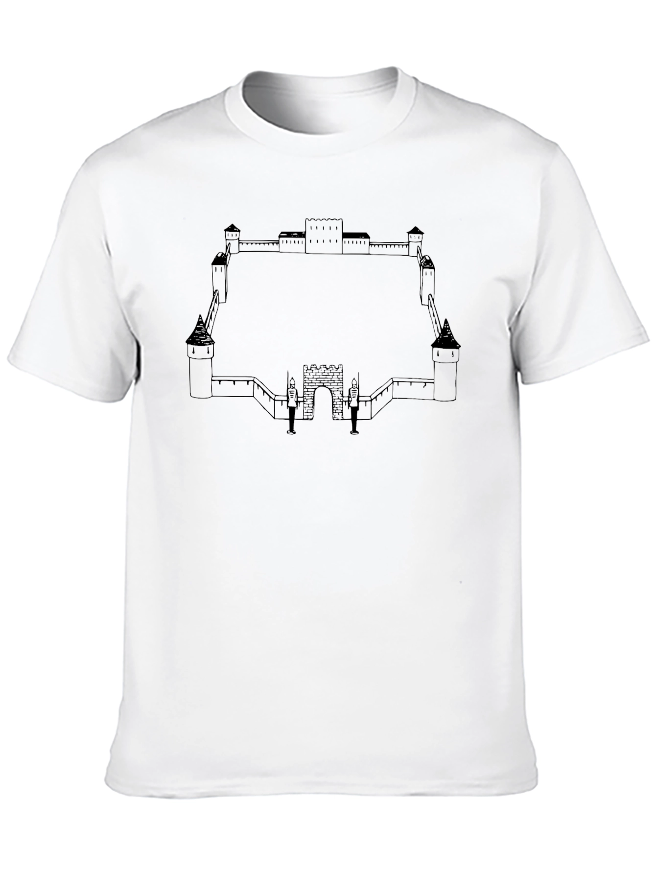 Castle Outline T-Shirt - Black
