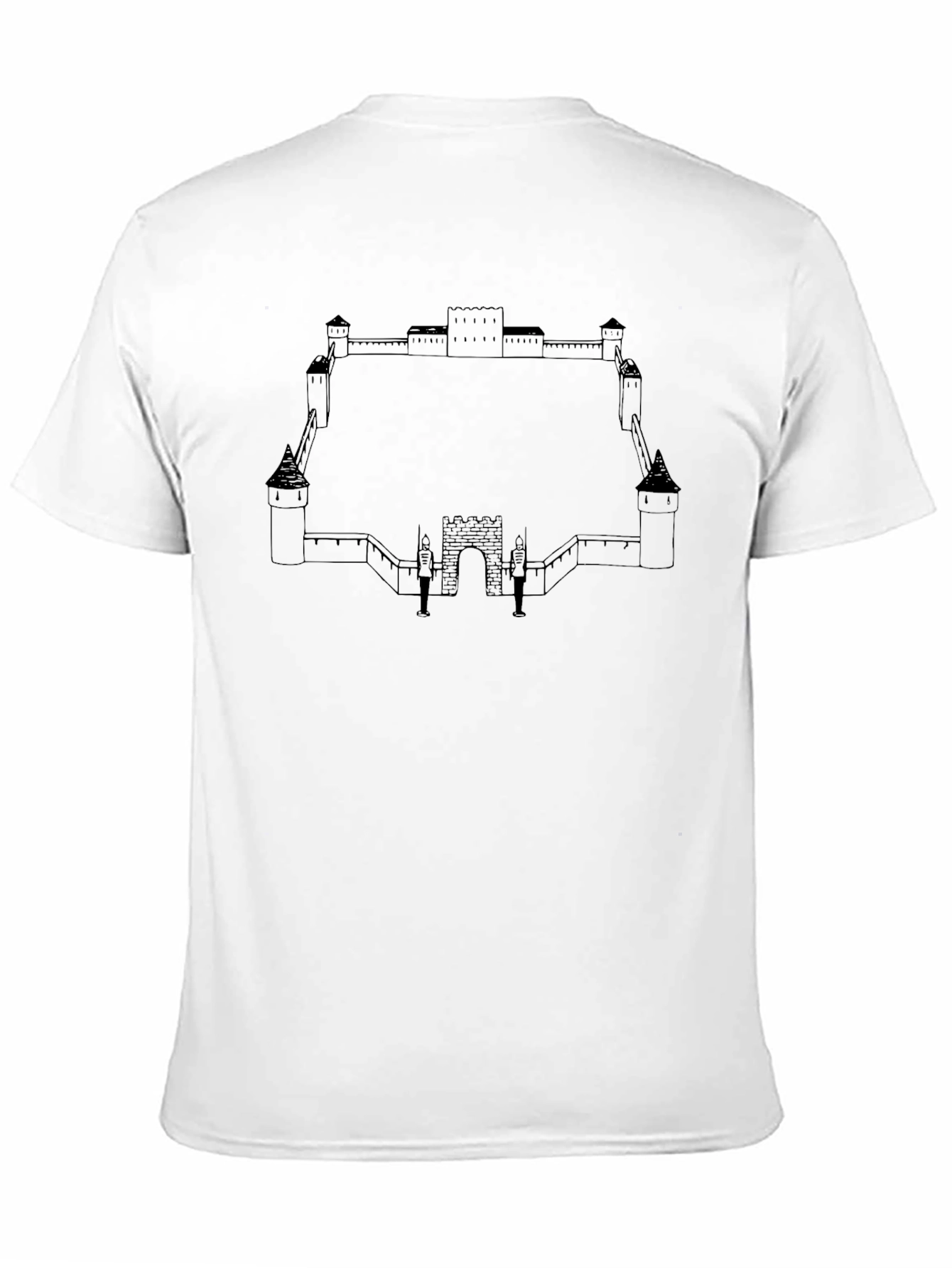 Castle Outline T-Shirt - Black