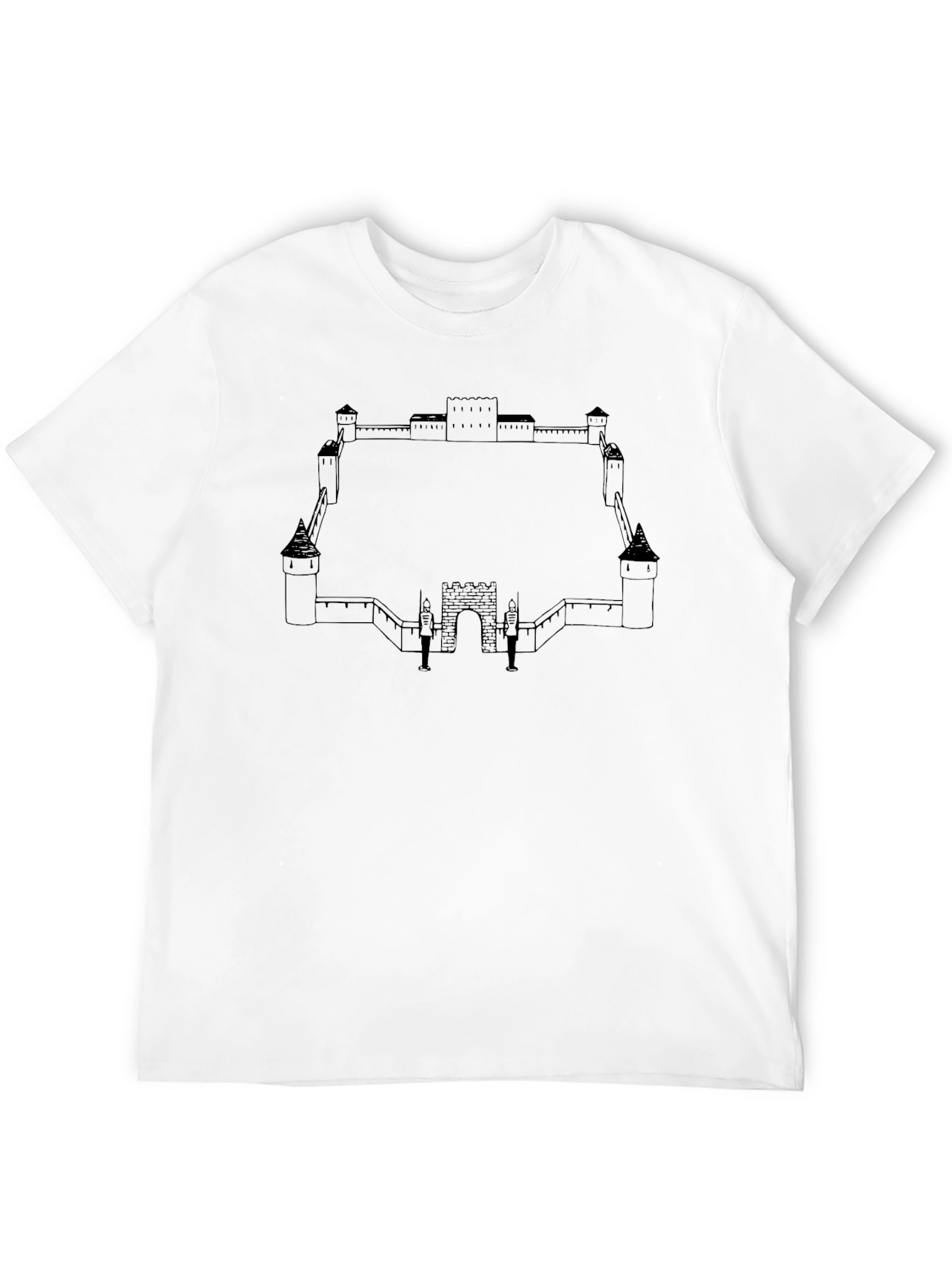 Castle Outline T-Shirt - Black