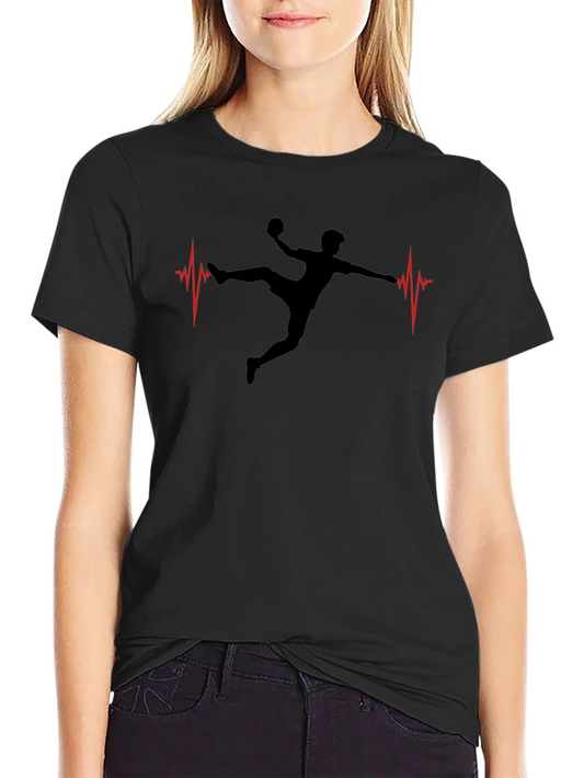 Handball Heartbeat T-Shirt - Sporty Style