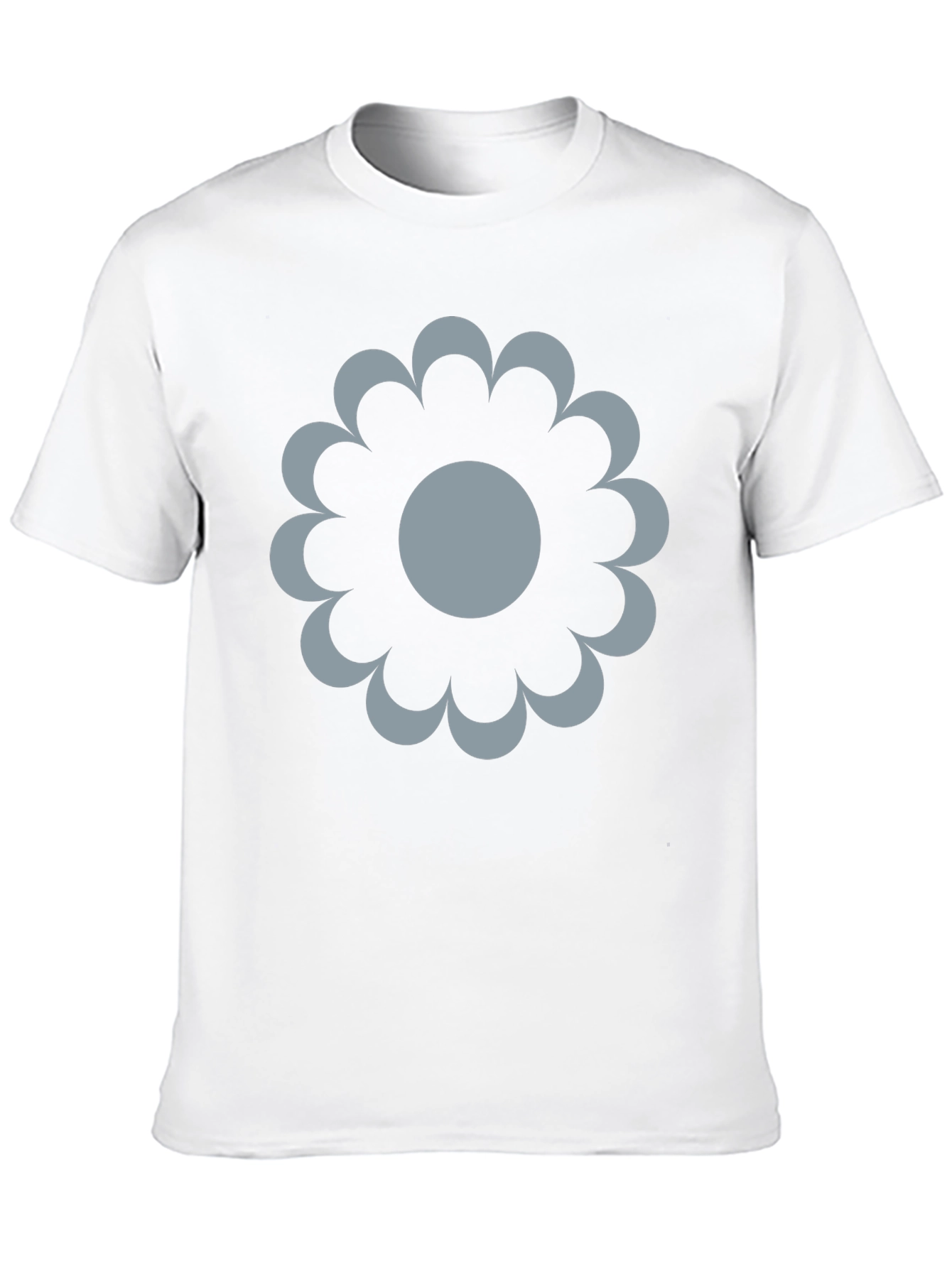 Modern Flower Graphic Black T-Shirt