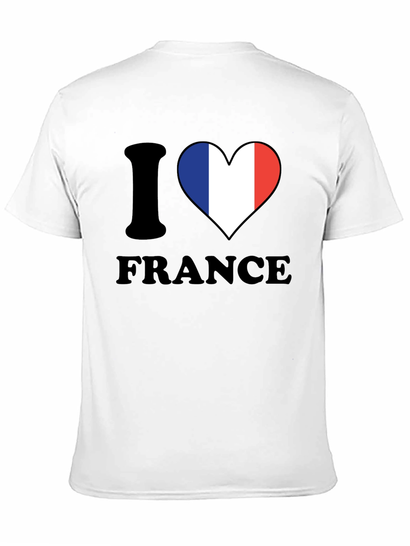 I Love France T-Shirt - French Flag Heart Tee