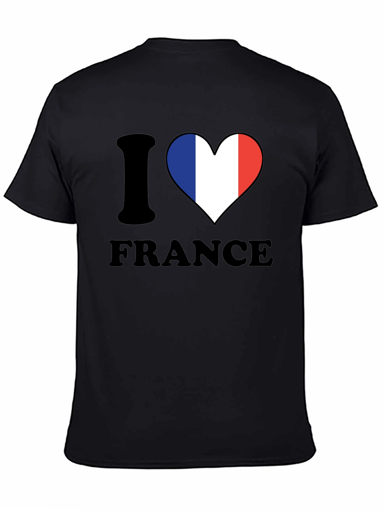 I Love France T-Shirt - French Flag Heart Tee