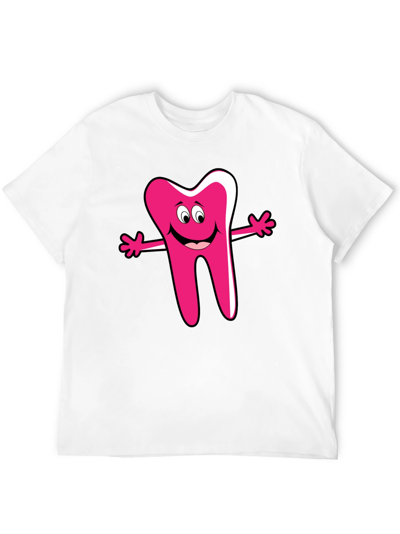 Funny Cartoon Tooth Graphic T-Shirt