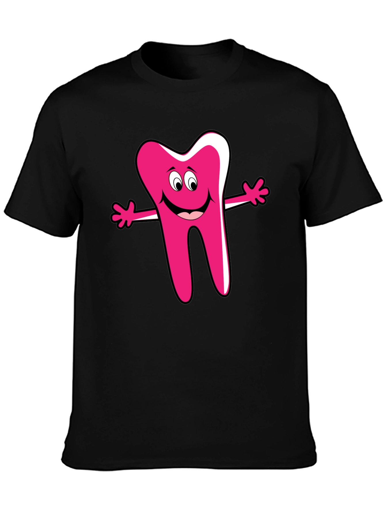 Funny Cartoon Tooth Graphic T-Shirt