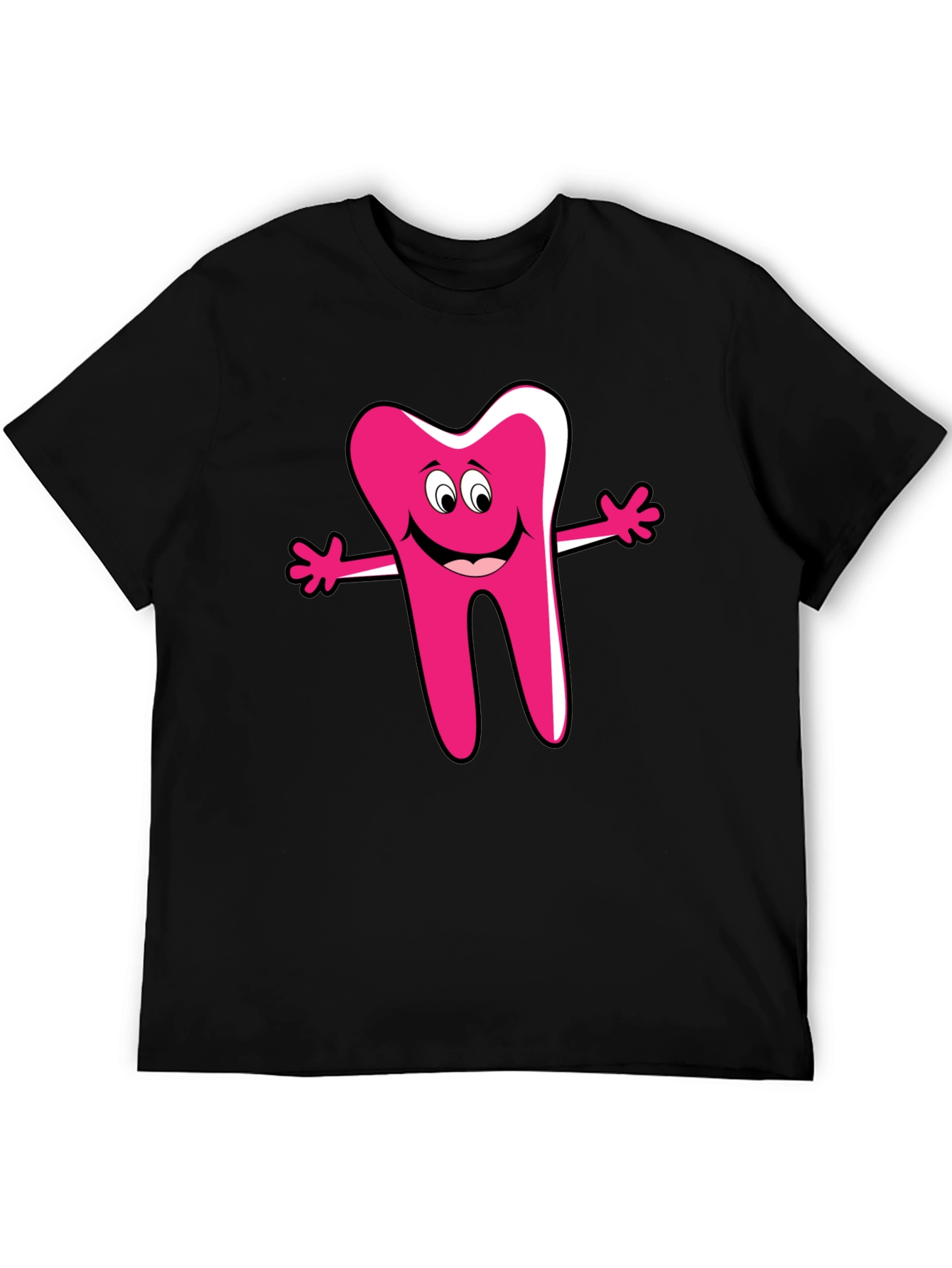 Funny Cartoon Tooth Graphic T-Shirt