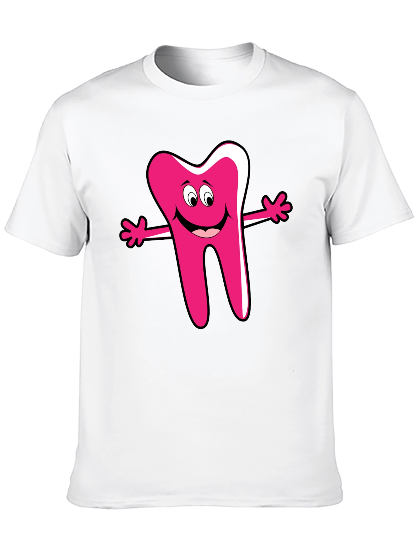 Funny Cartoon Tooth Graphic T-Shirt