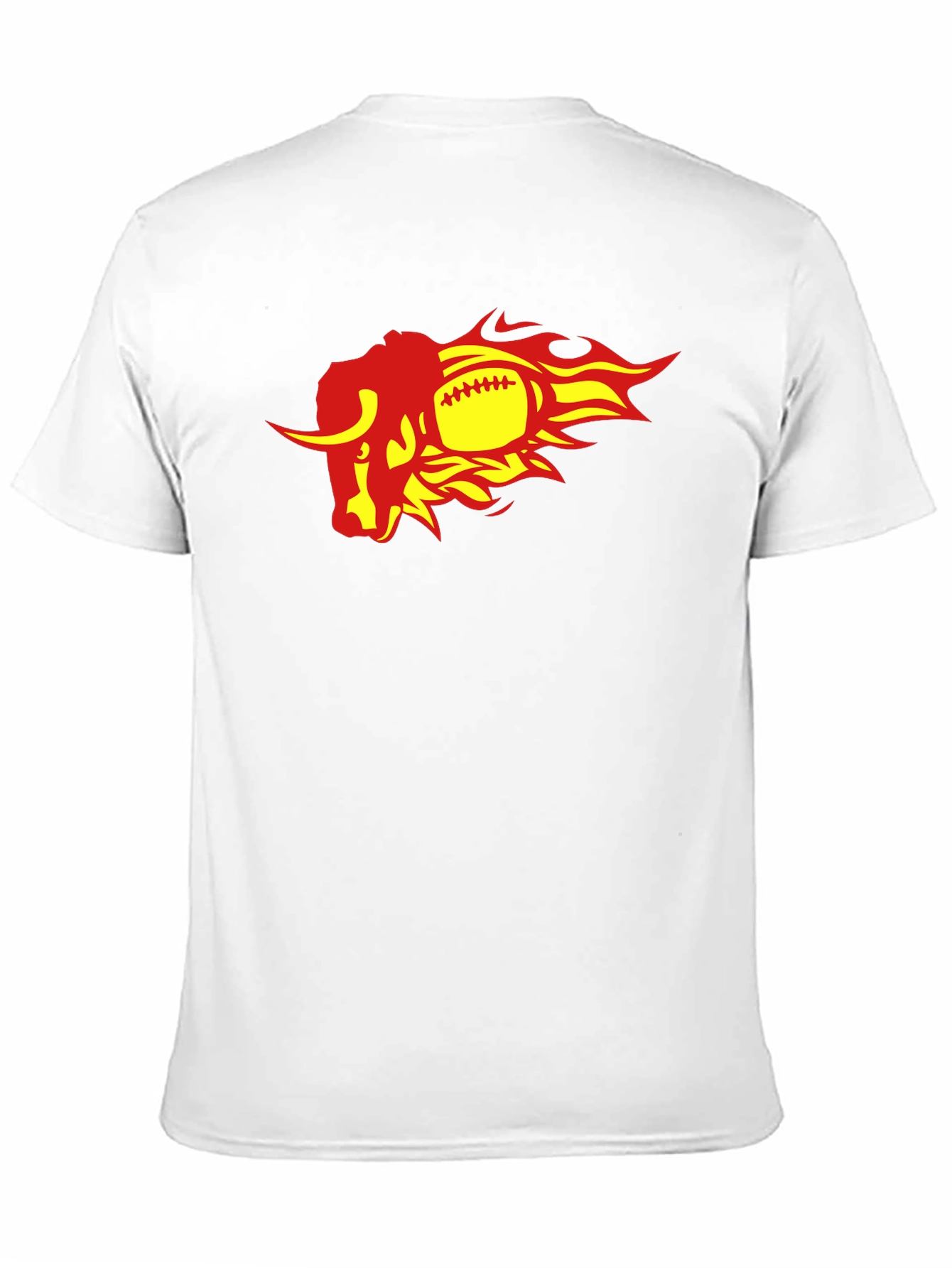 Fiery Bull Football Graphic Tee