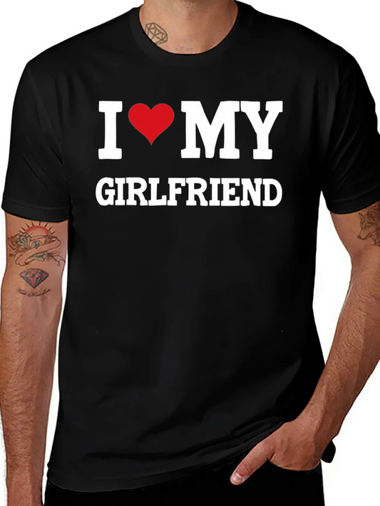 I Heart My Girlfriend Graphic Tee - Mens Black T-Shirt