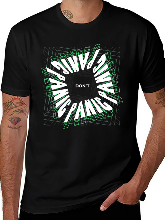 Dont Panic Graphic Tee - Black T-Shirt