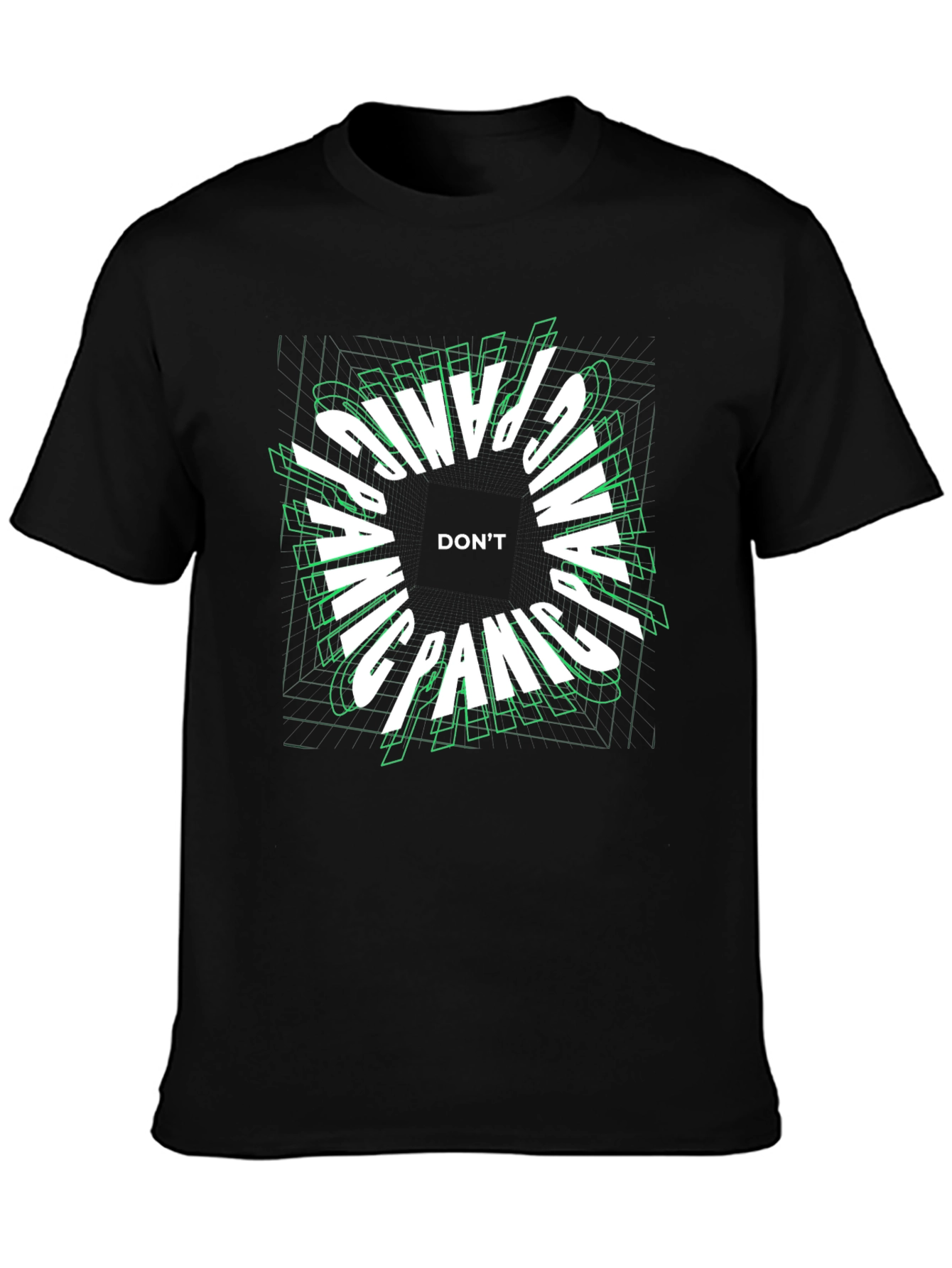 Dont Panic Graphic Tee - Black T-Shirt