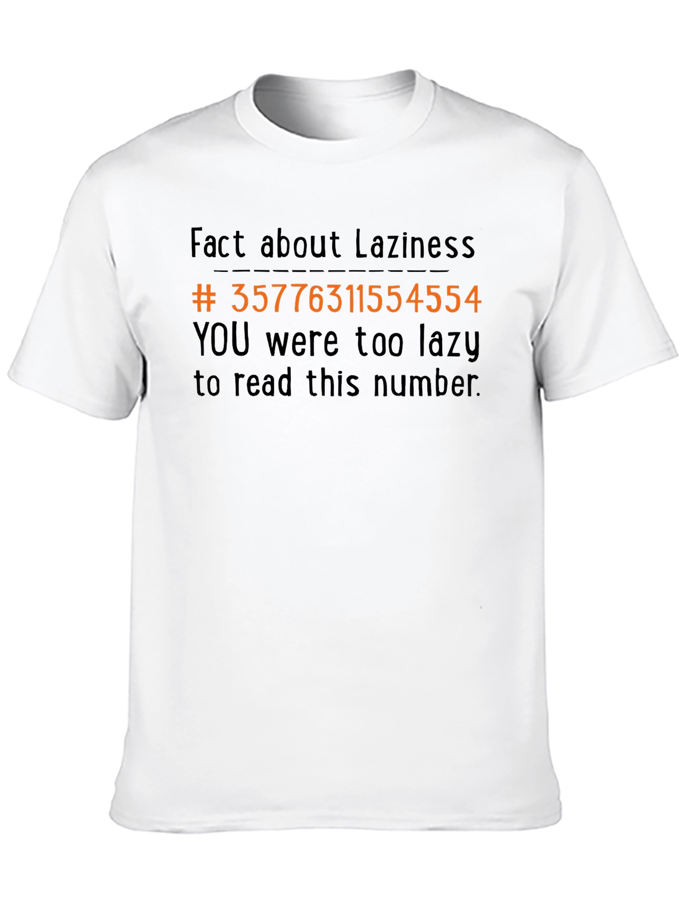 Lazy Number Joke Graphic Tee