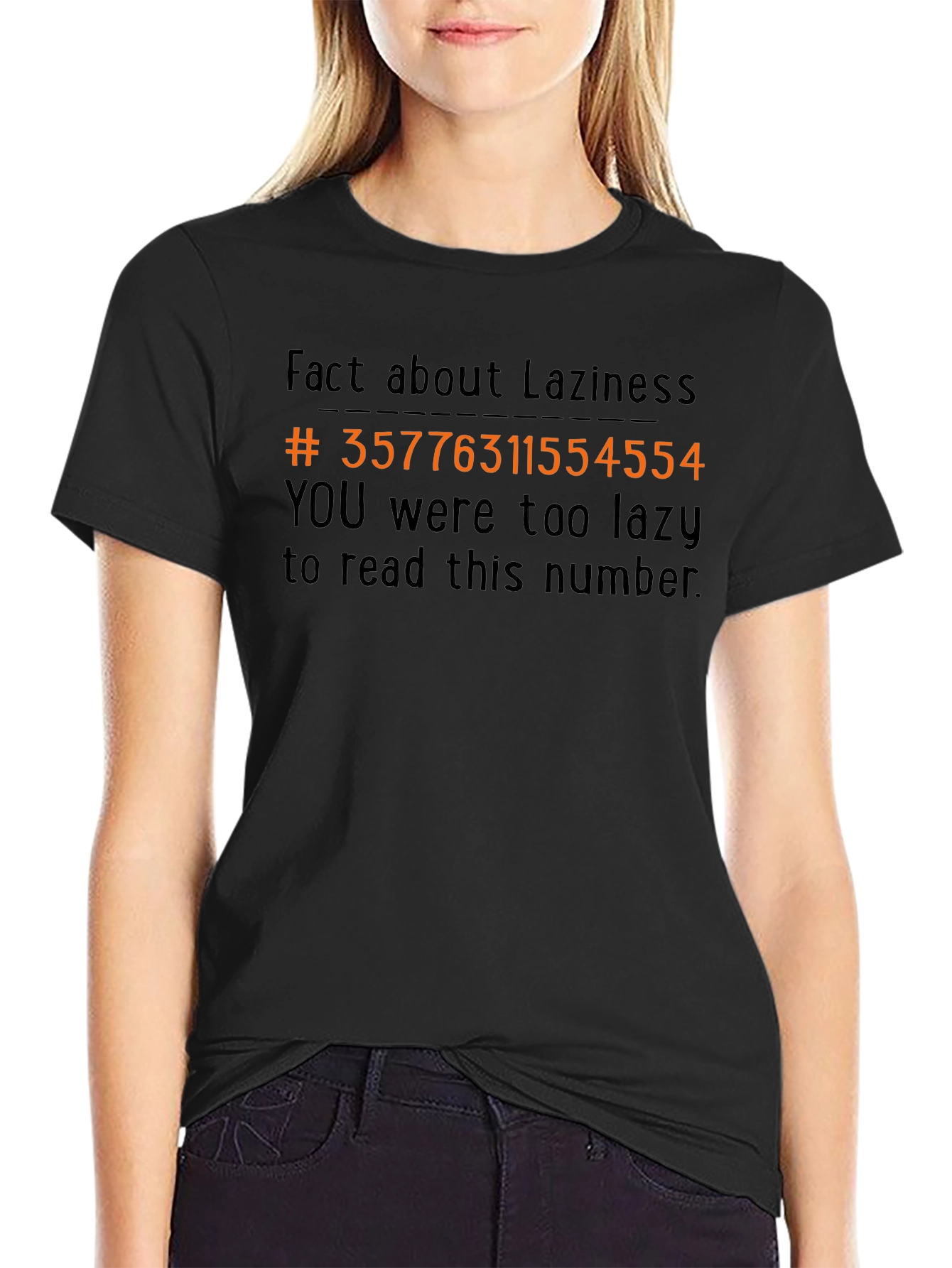 Lazy Number Joke Graphic Tee