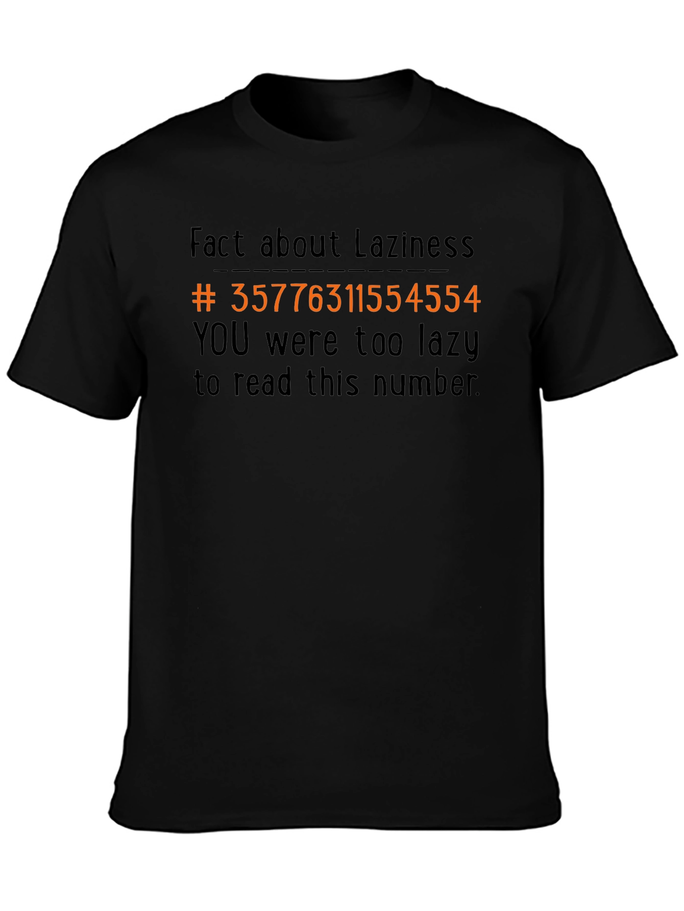 Lazy Number Joke Graphic Tee