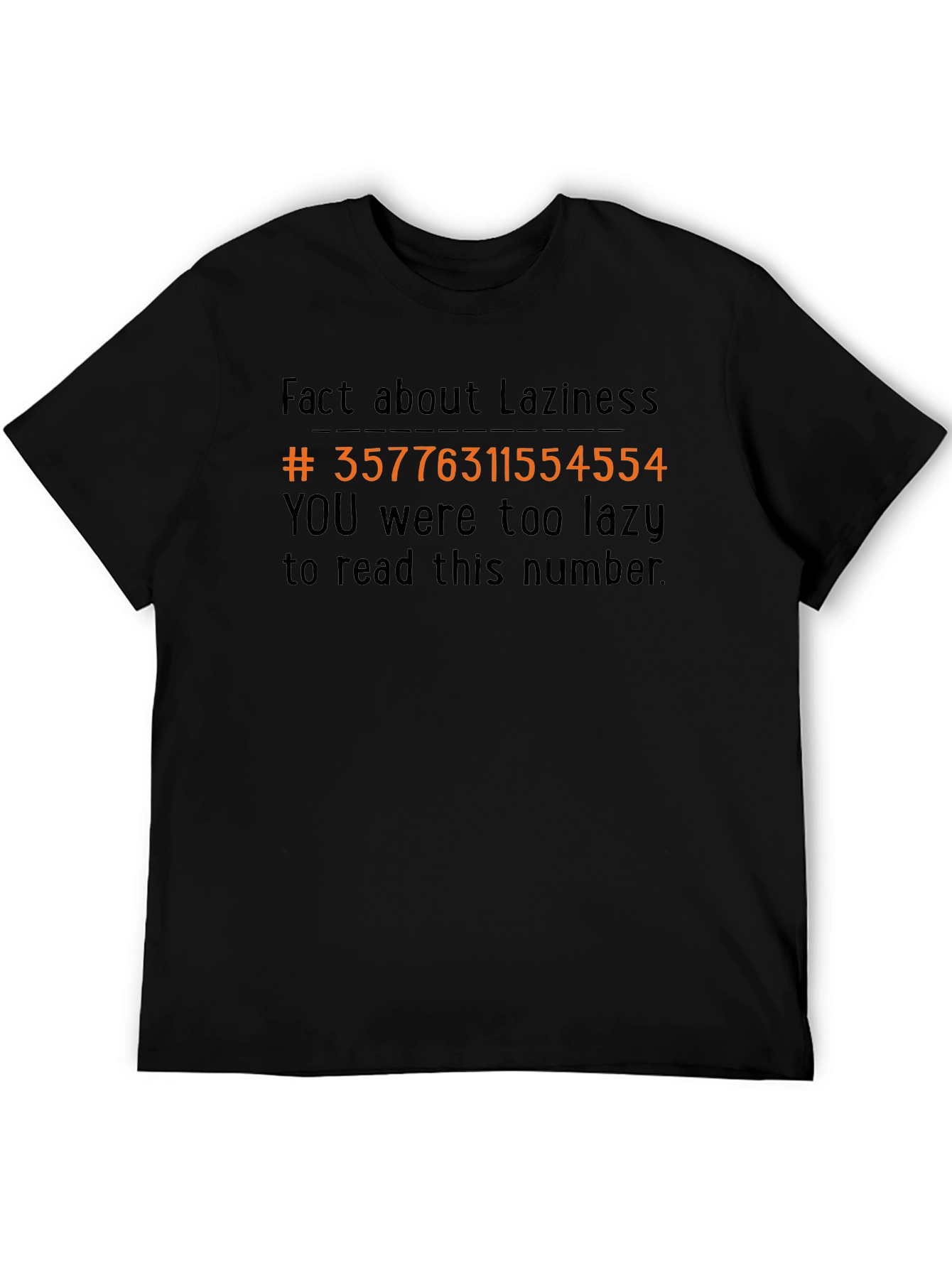 Lazy Number Joke Graphic Tee