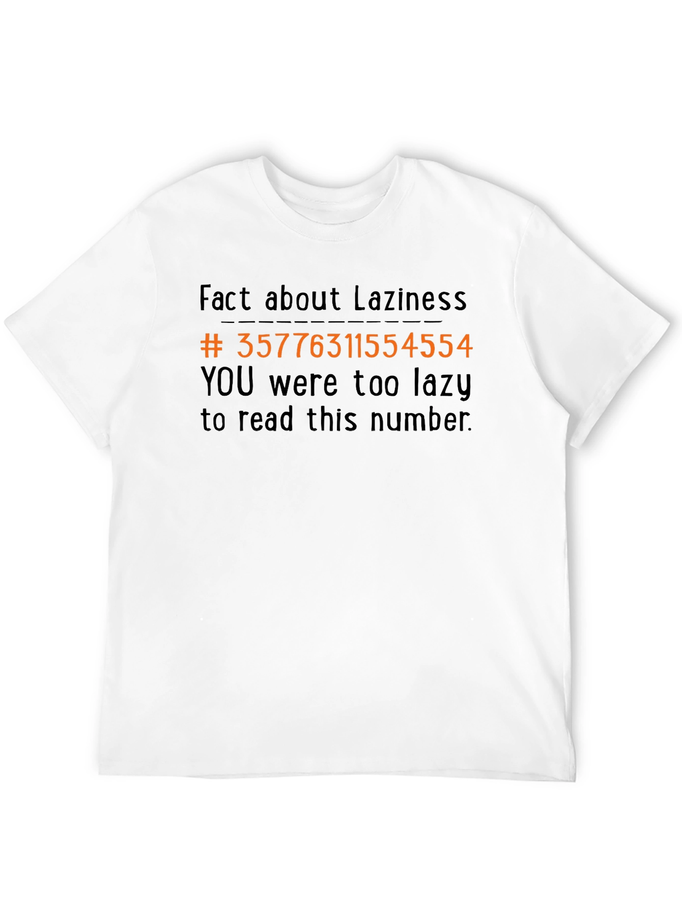 Lazy Number Joke Graphic Tee