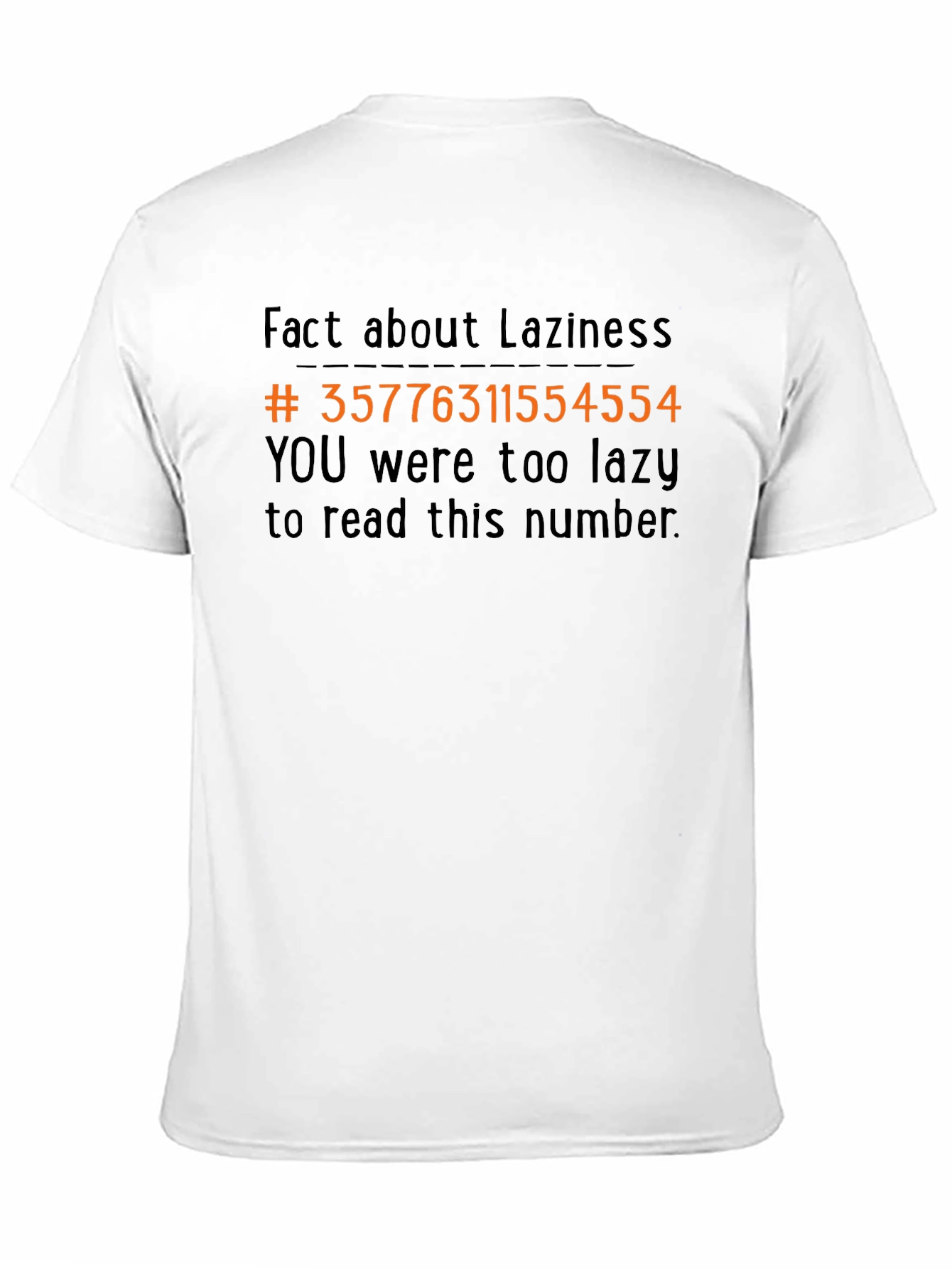 Lazy Number Joke Graphic Tee