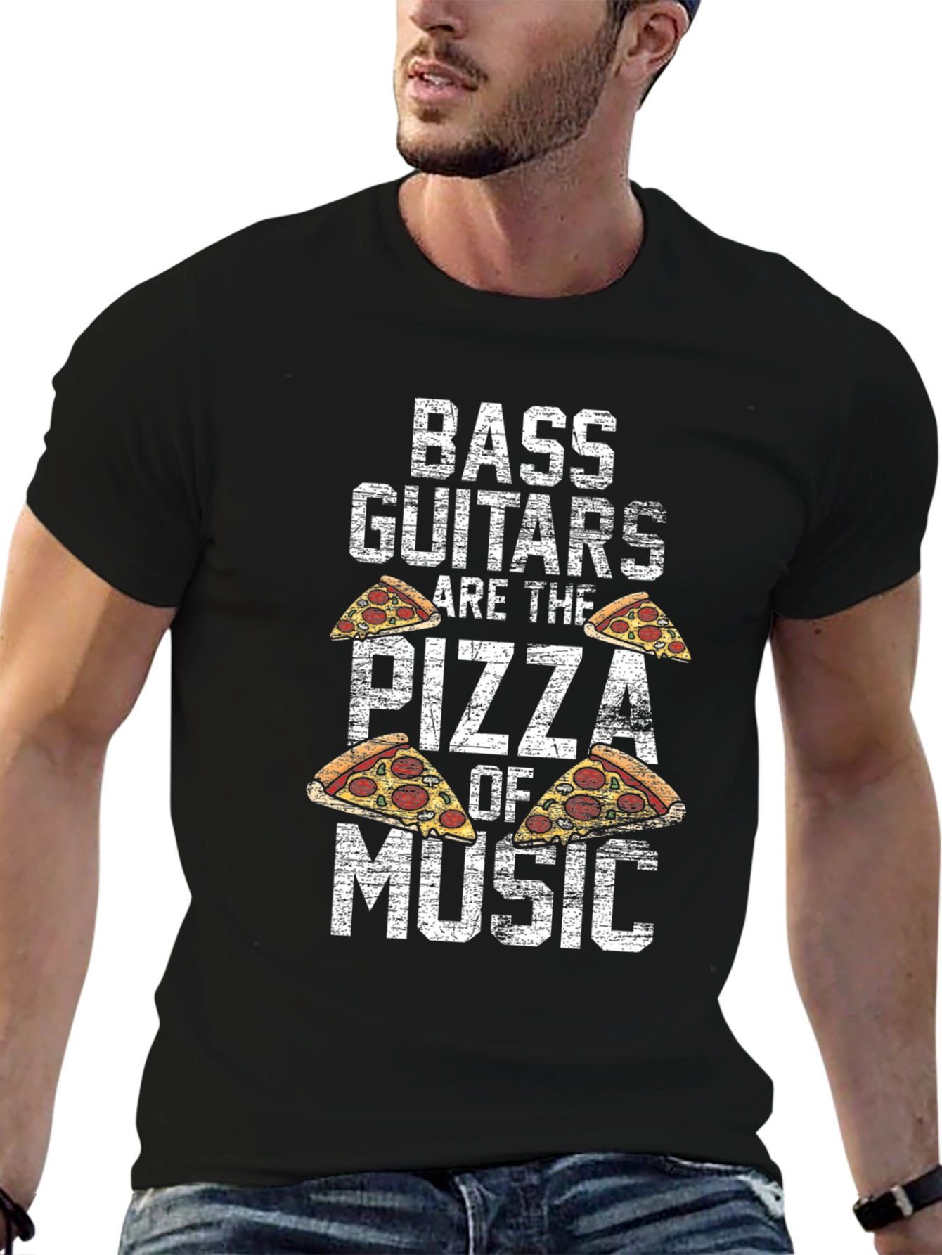Bass Guitars are the Pizza of Music T-Shirt