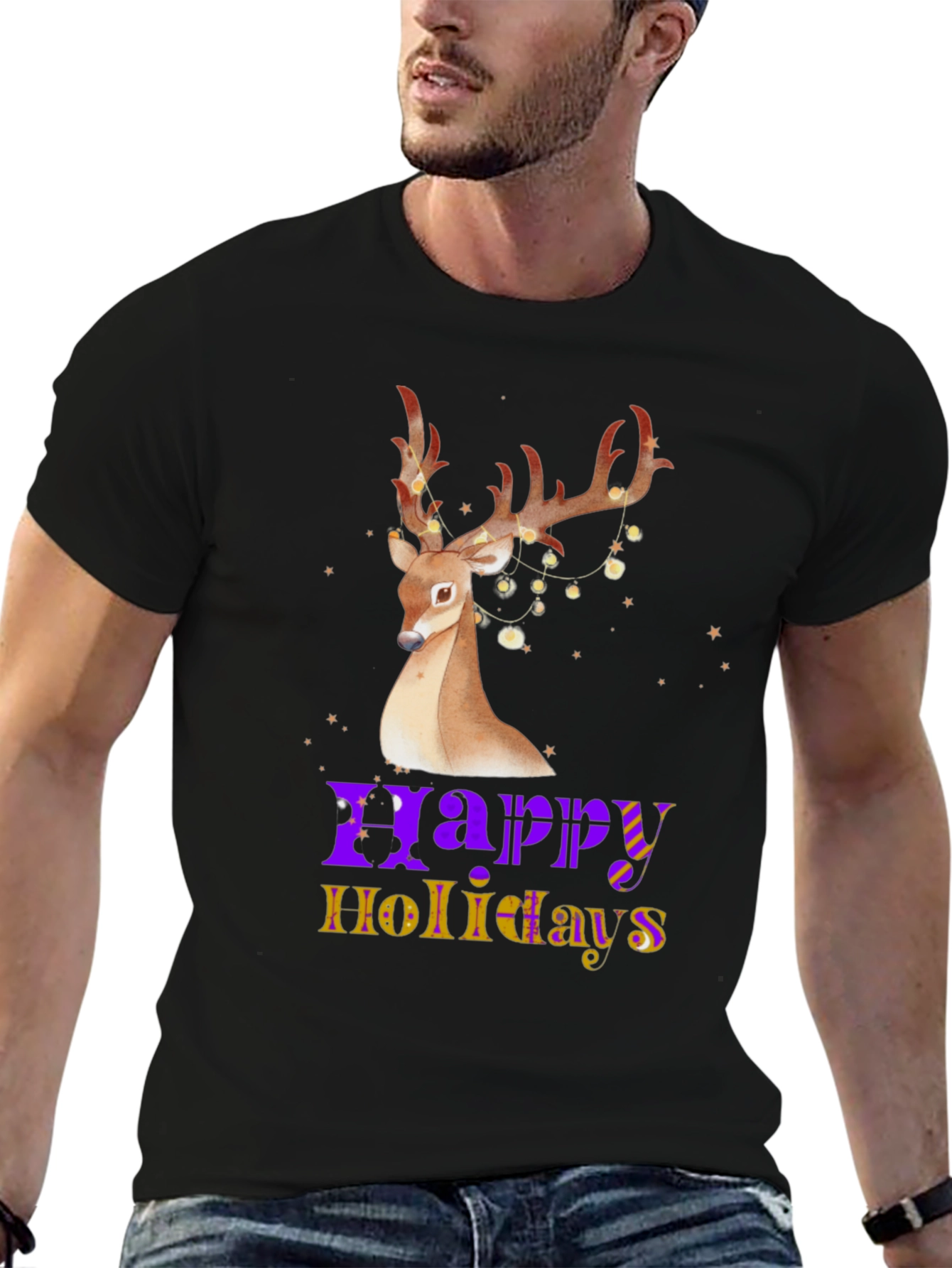 Festive Reindeer Holiday T-Shirt