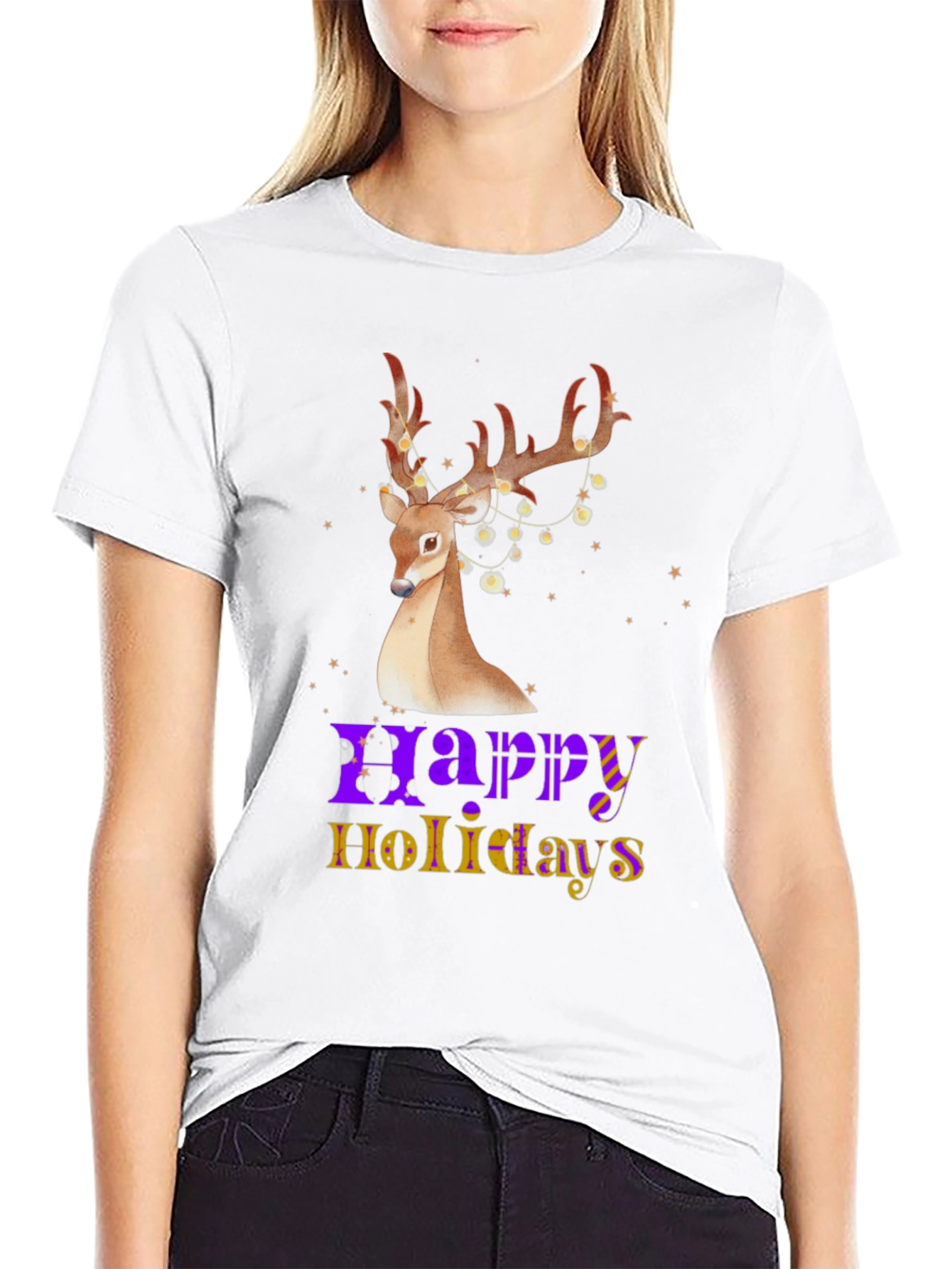 Festive Reindeer Holiday T-Shirt