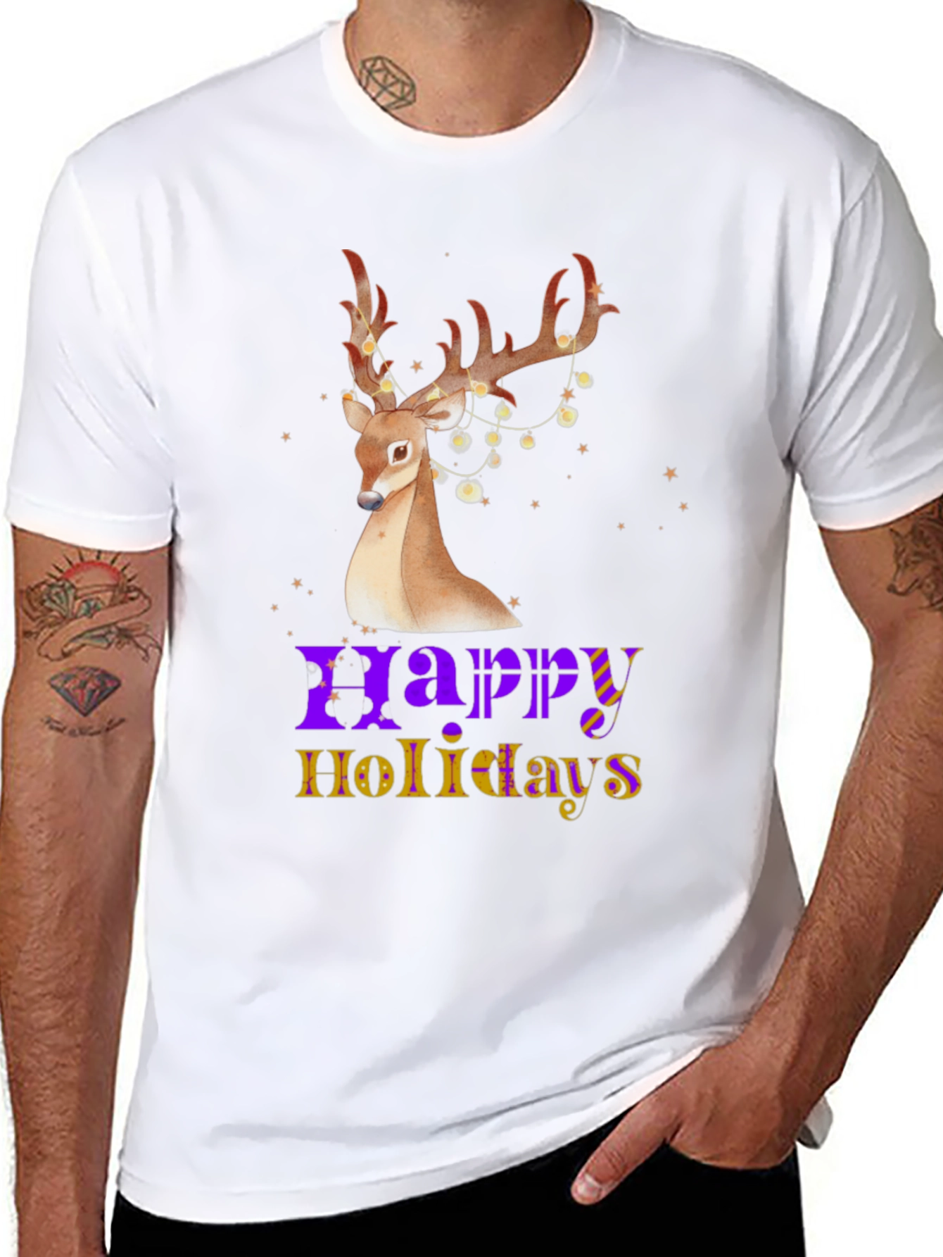Festive Reindeer Holiday T-Shirt