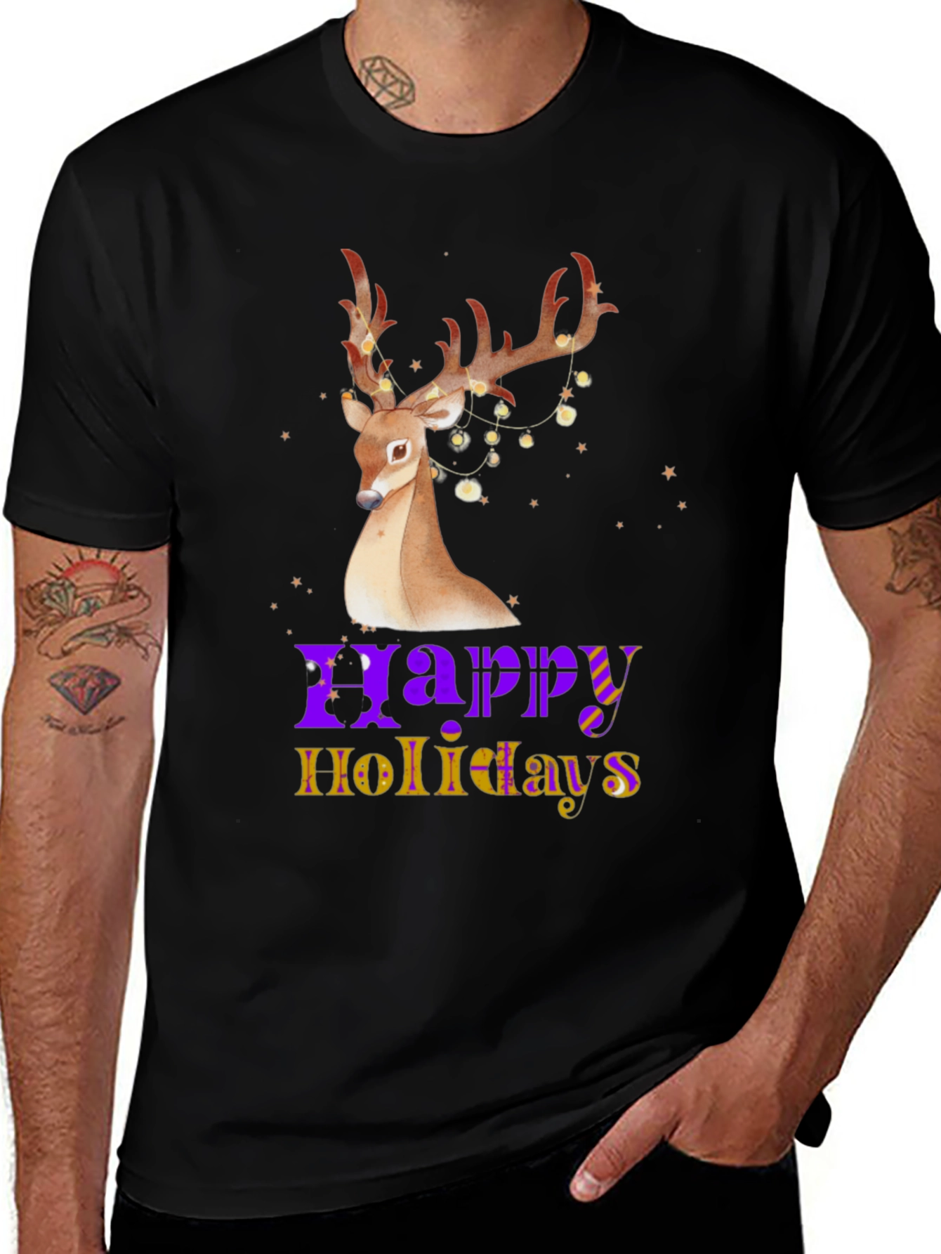 Festive Reindeer Holiday T-Shirt