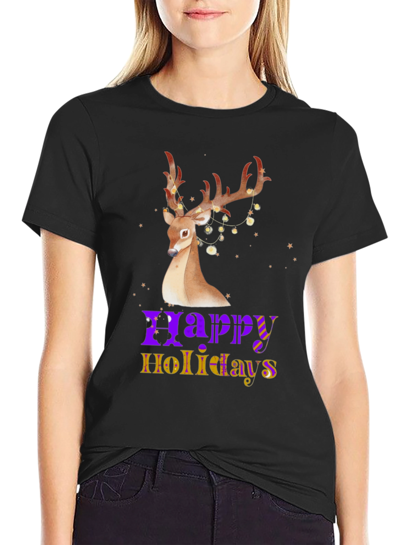 Festive Reindeer Holiday T-Shirt