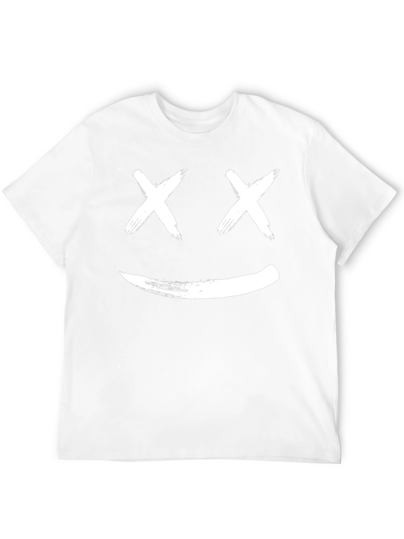 Smiley Face Graphic Tee - Casual Black T-Shirt