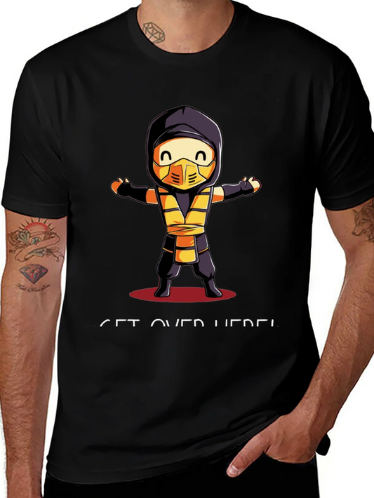 Mortal Kombat Scorpion Get Over Here! Black Graphic Tee