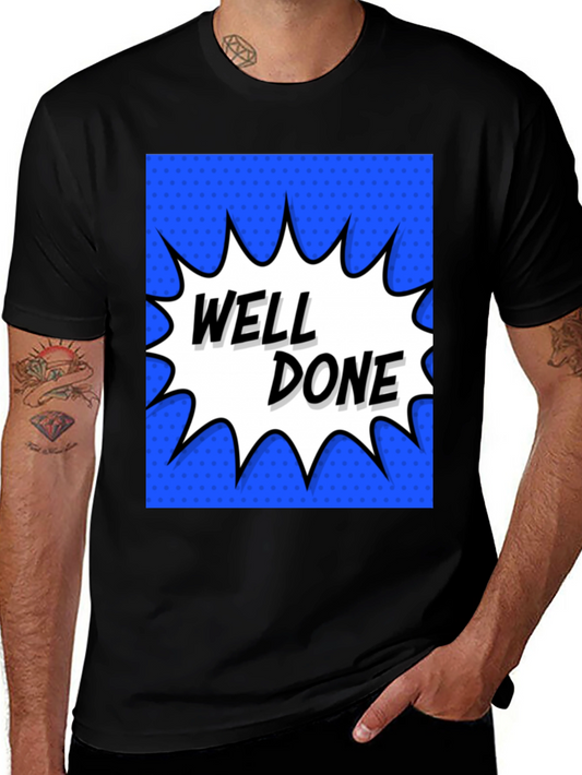 Well Done Comic Style Black Tee