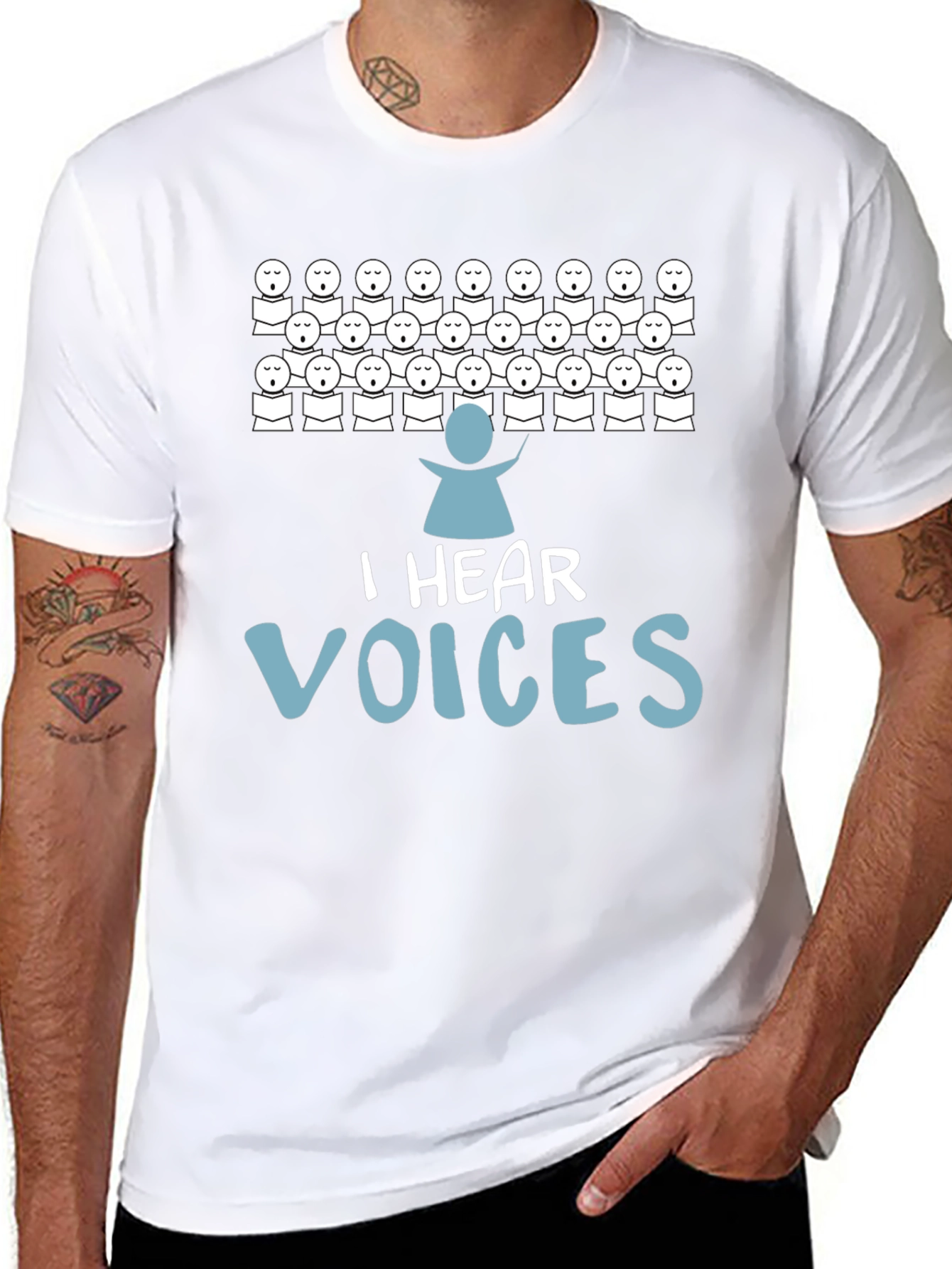 I Hear Voices Graphic T-Shirt - Choir Lover