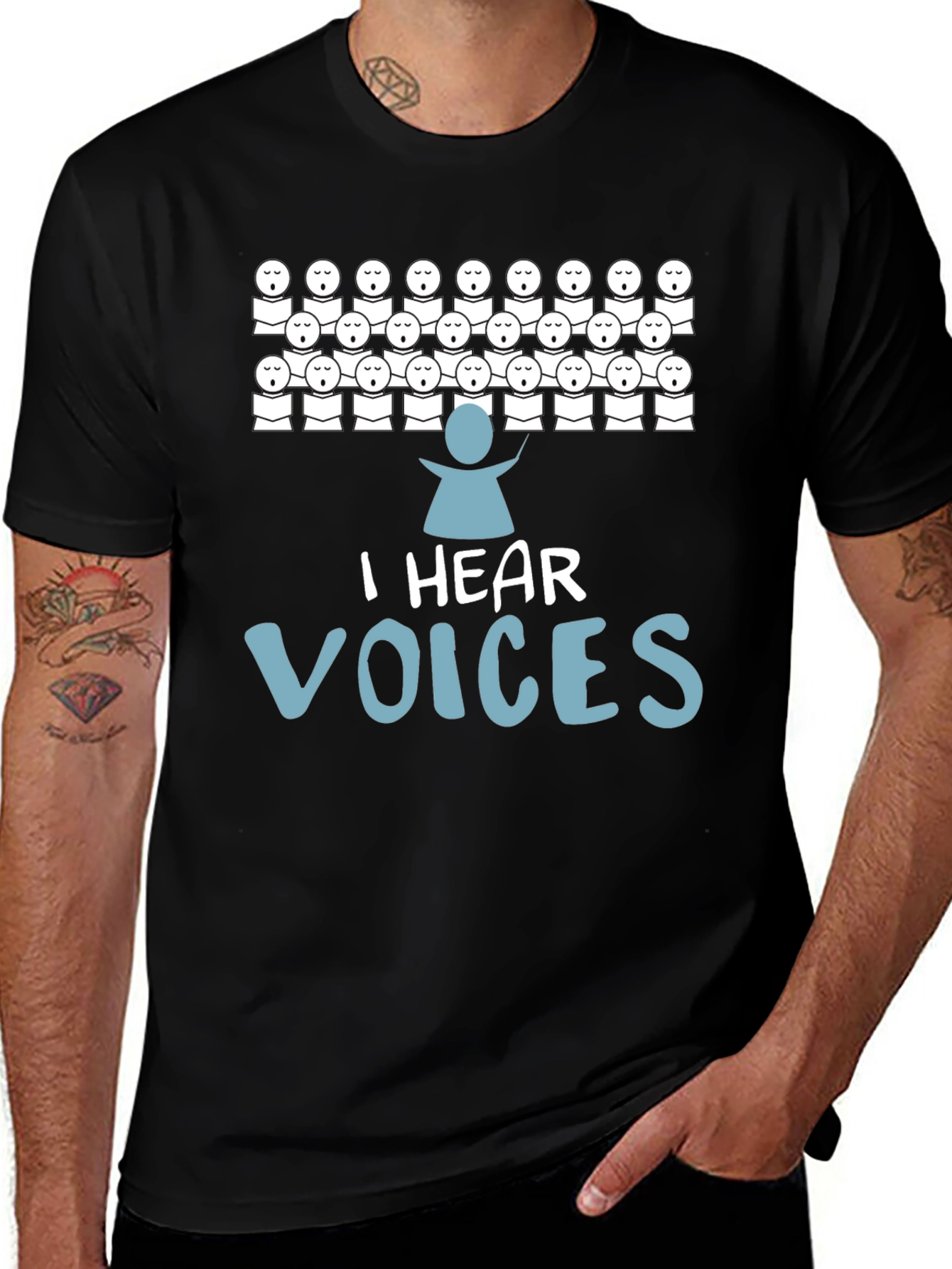 I Hear Voices Graphic T-Shirt - Choir Lover