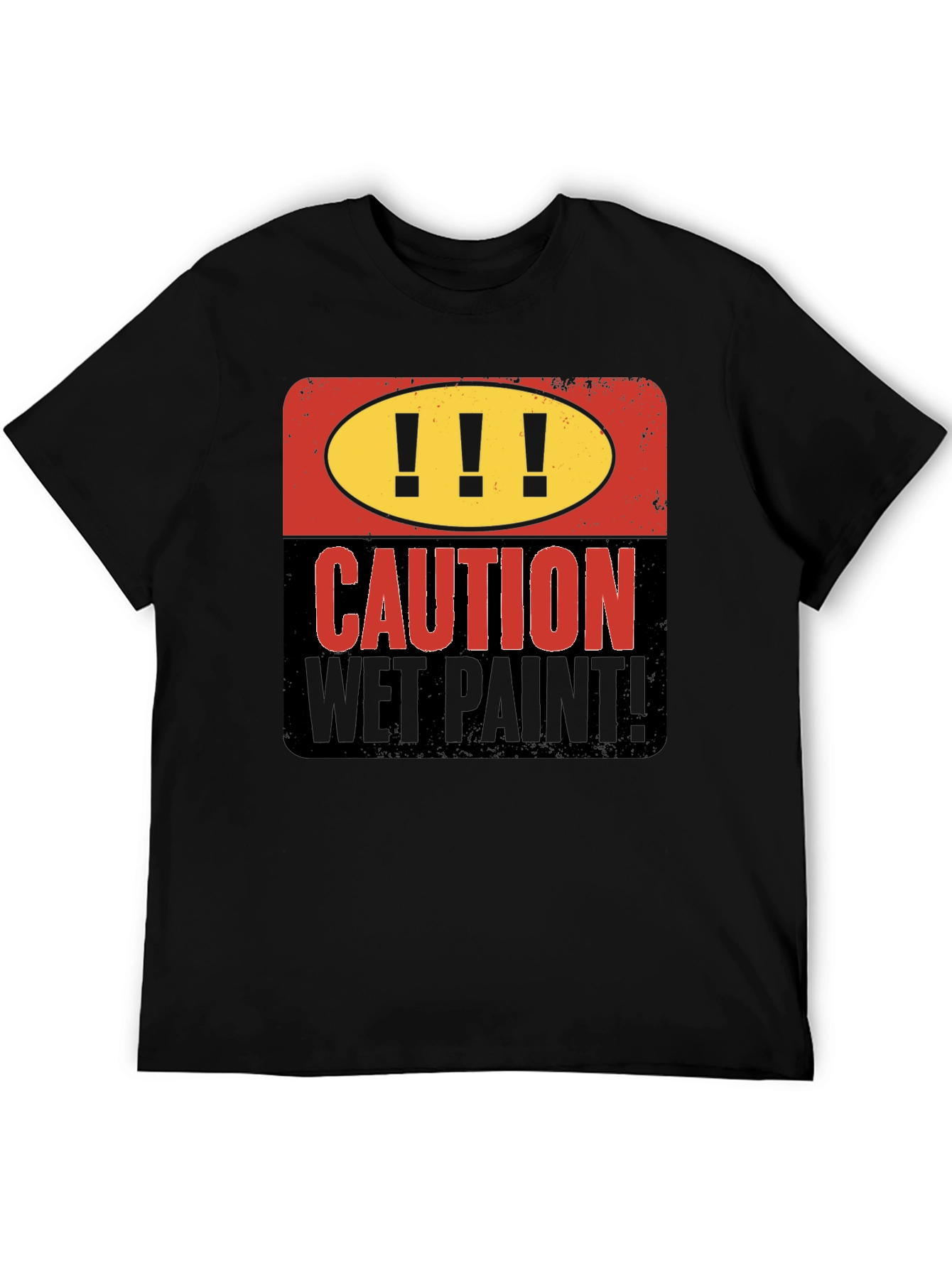 Caution Wet Paint Graphic T-Shirt
