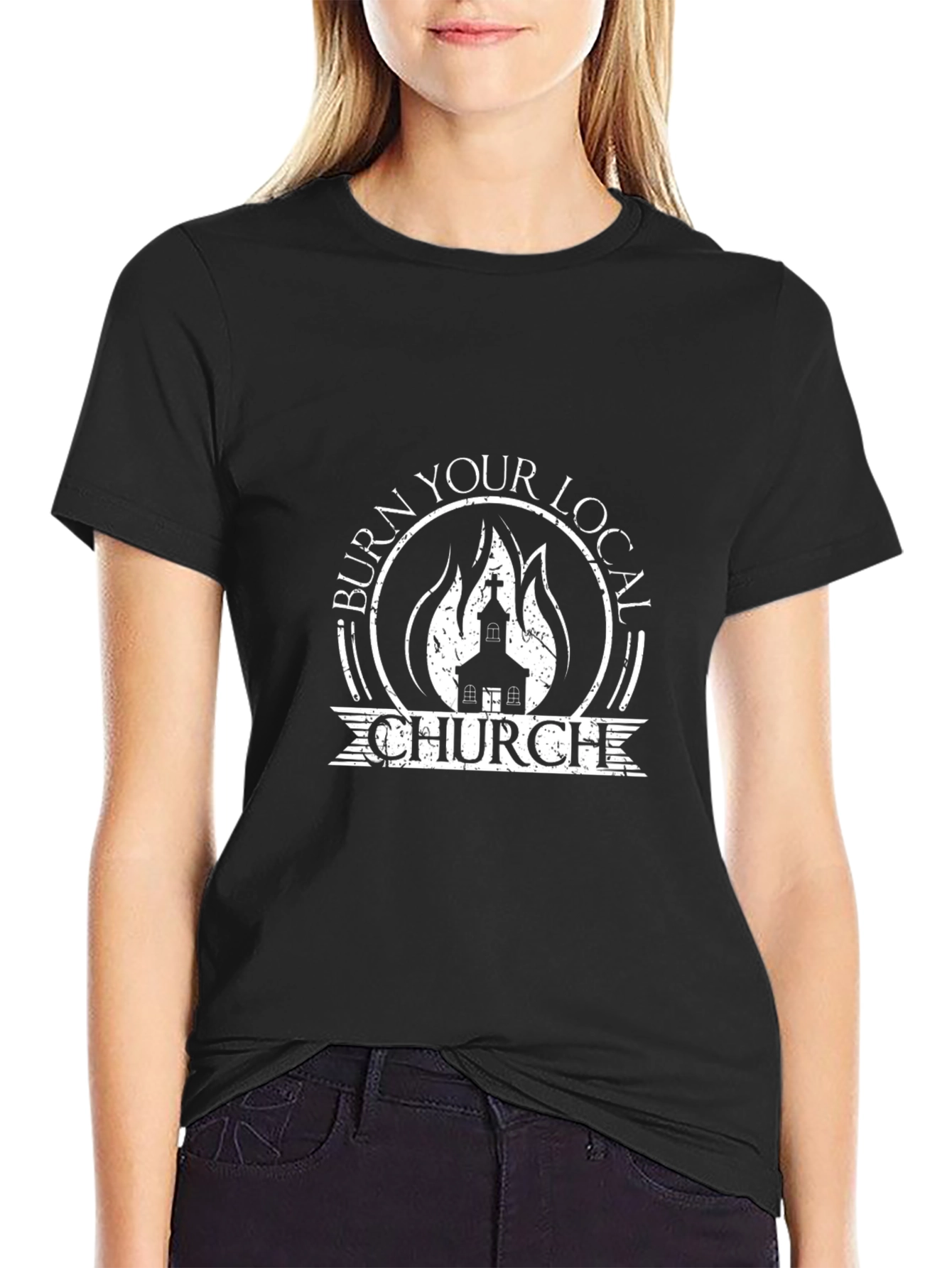Burn Your Local Church Graphic T-Shirt