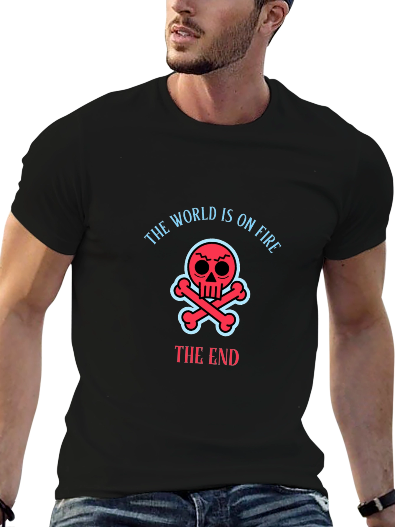 The World Is On Fire Skull T-Shirt