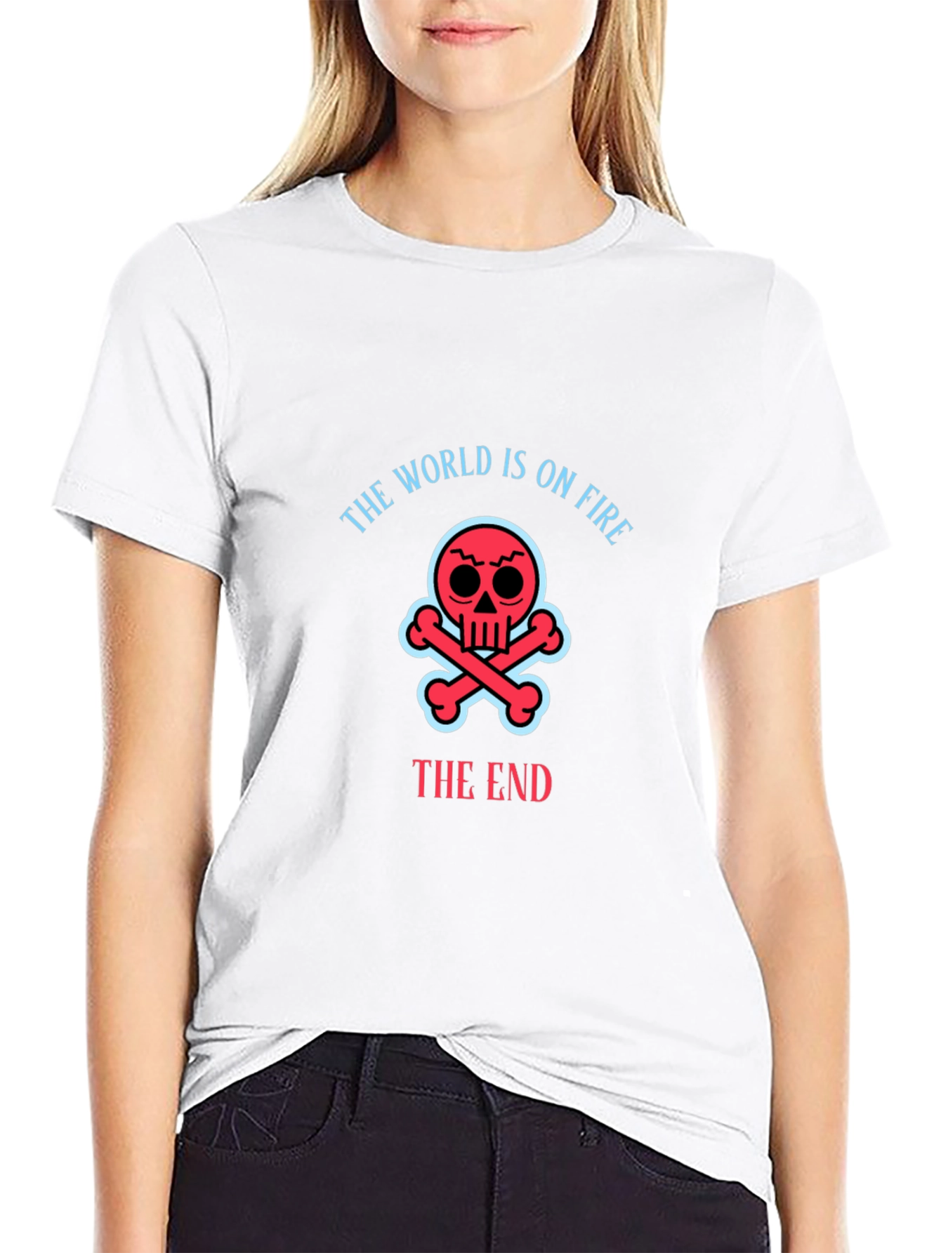 The World Is On Fire Skull T-Shirt