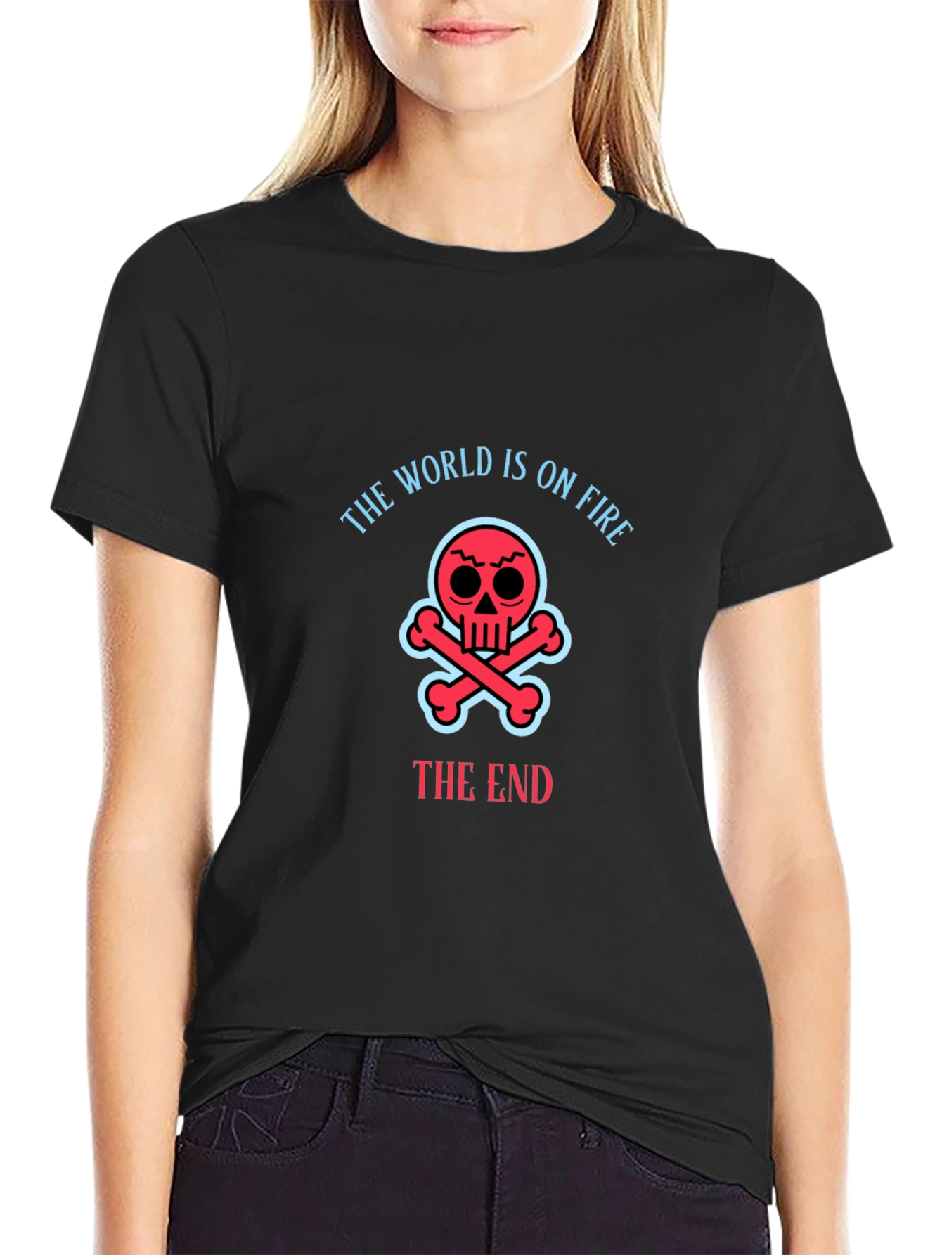 The World Is On Fire Skull T-Shirt