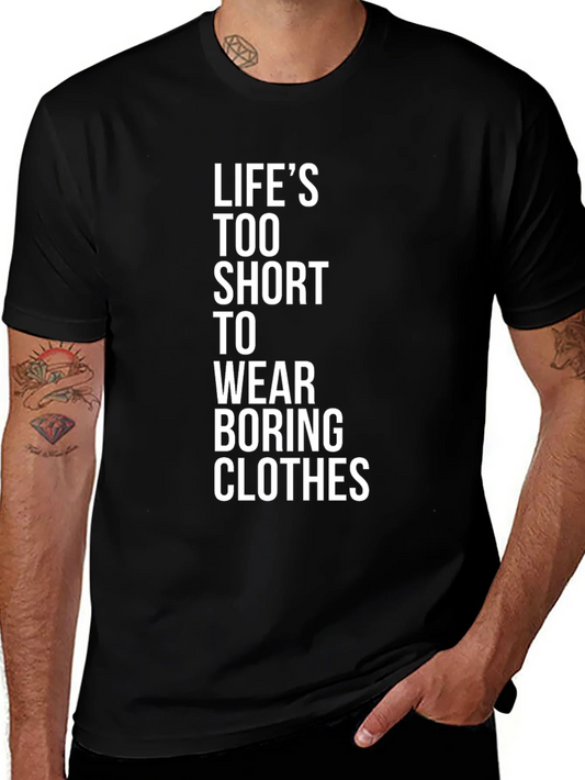 Lifes Too Short Graphic Tee - Black Casual T-Shirt