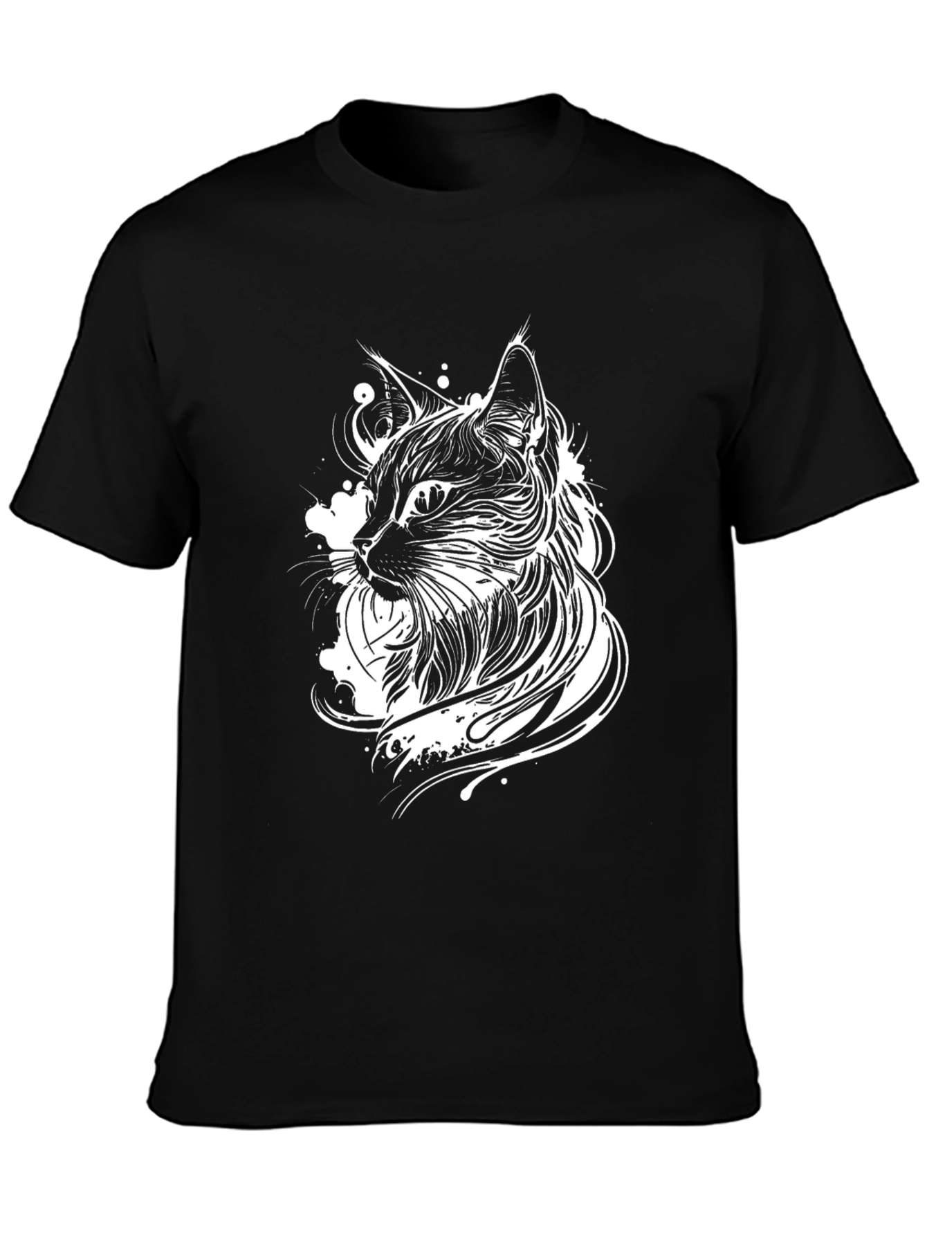 Cool Cat Graphic Tee - Black