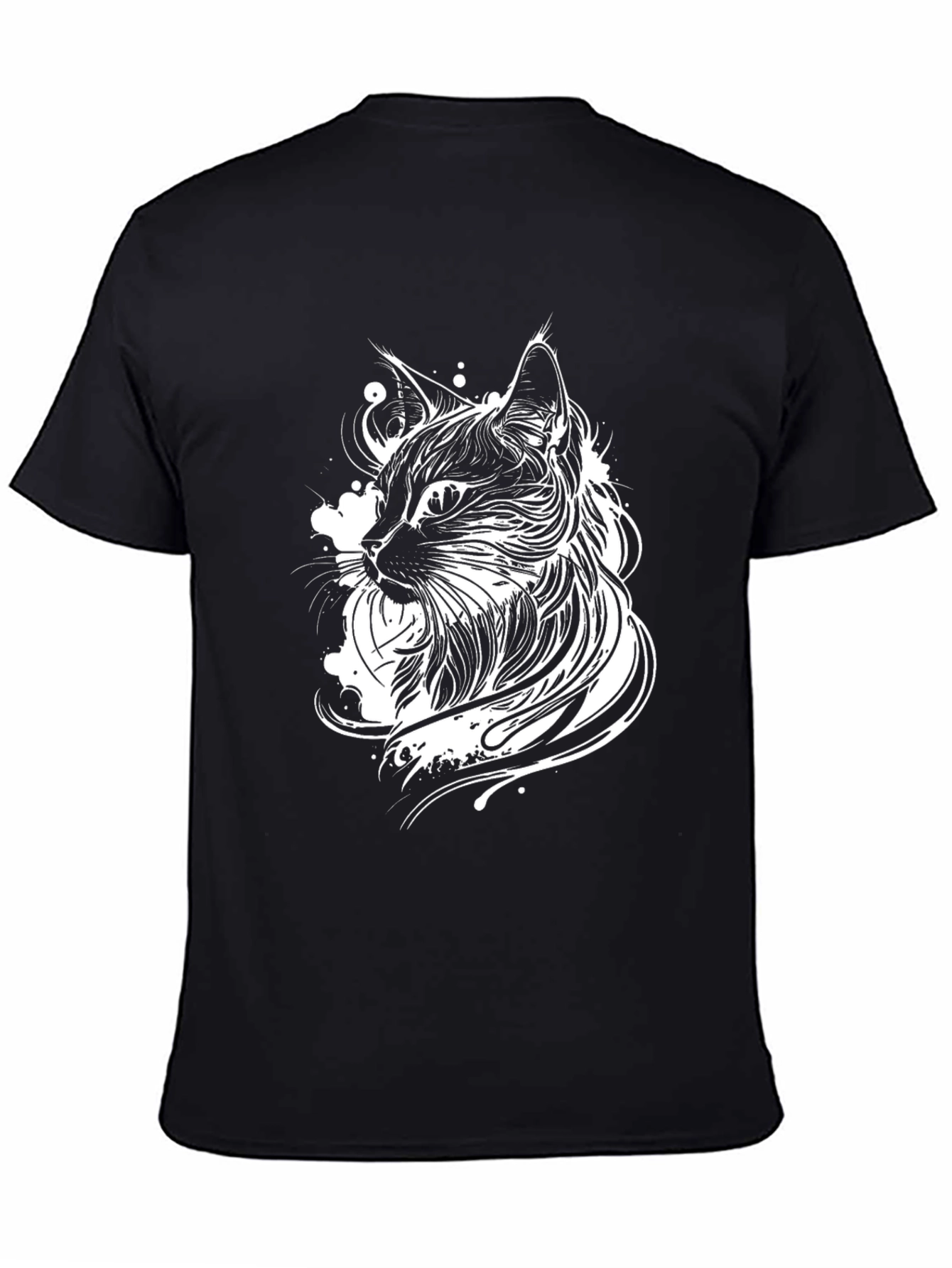 Cool Cat Graphic Tee - Black