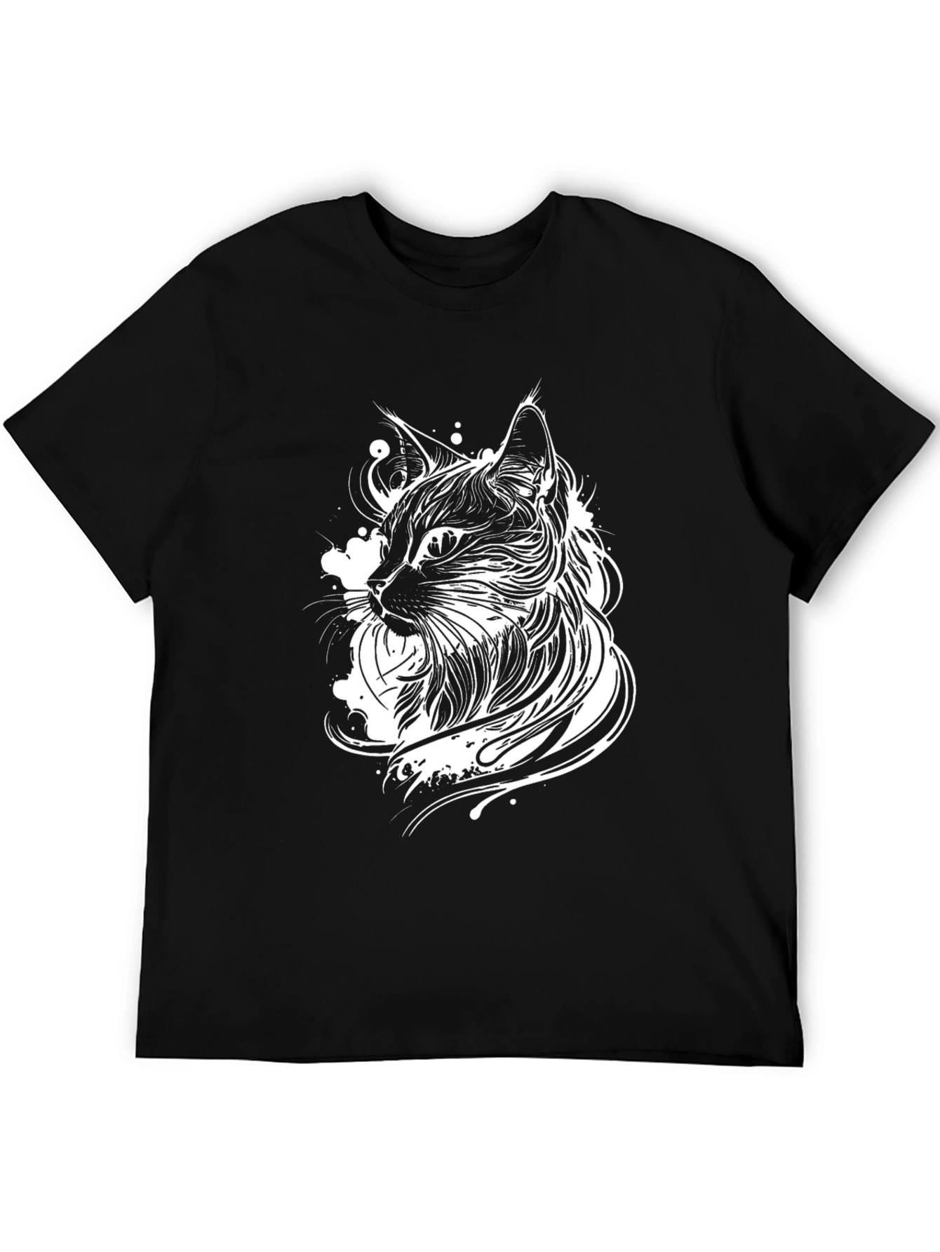 Cool Cat Graphic Tee - Black