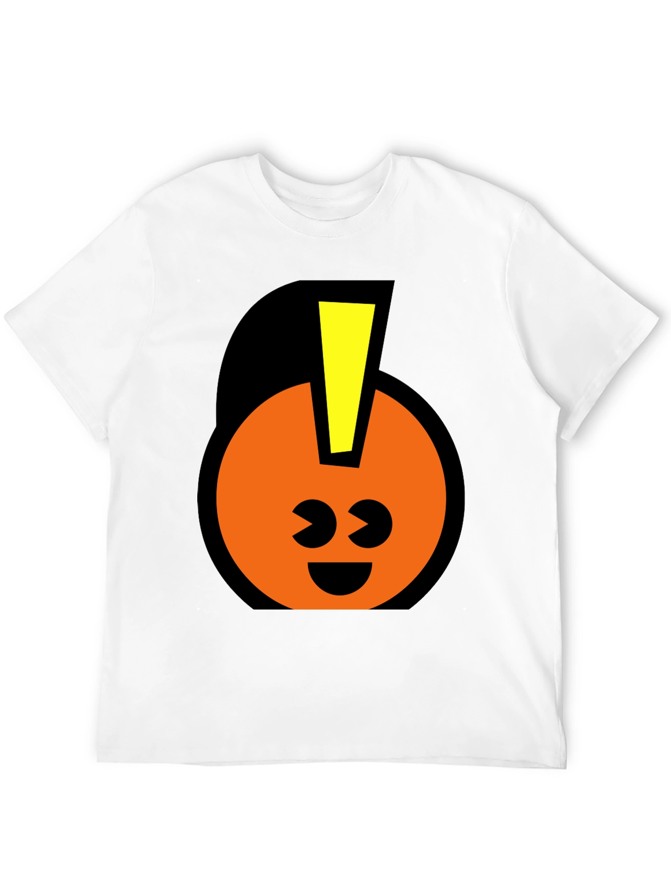 Fun Graphic T-Shirt - Smiley Face with Mohawk