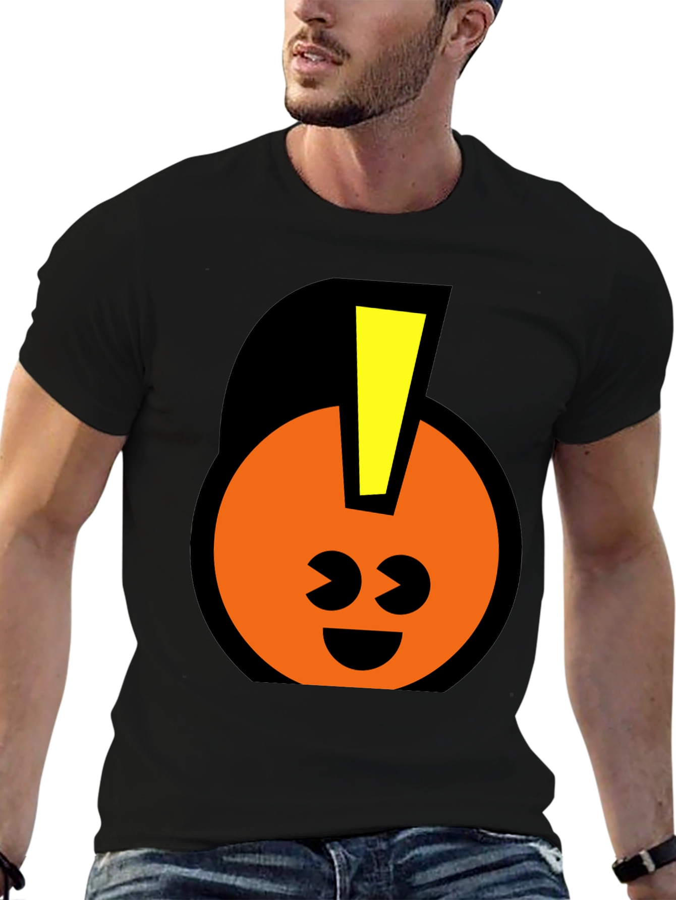 Fun Graphic T-Shirt - Smiley Face with Mohawk